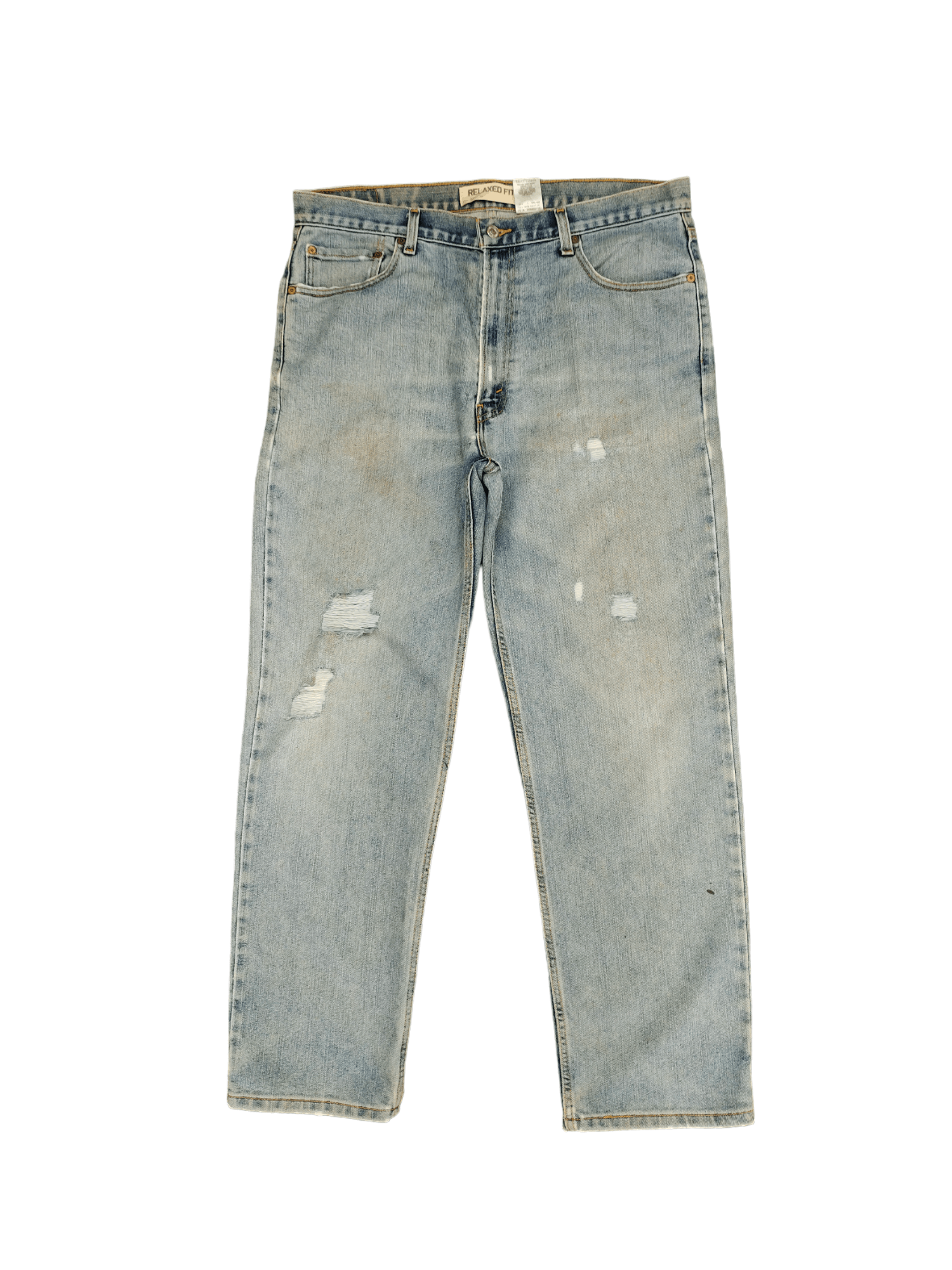 Levi's Vintage Levis 550 Light Wash Rusty Distressed Denim Jeans Size US 36 / EU 52 - 2 Thumbnail