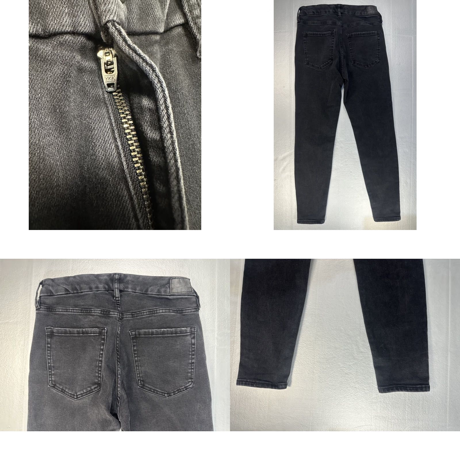 Vintage Aéropostale Jeans Womens 10 Regular Black High Rise Jegging Distressed Skinny Denim Shirt? Size 32" / US 10 / IT 46 - 9 Thumbnail