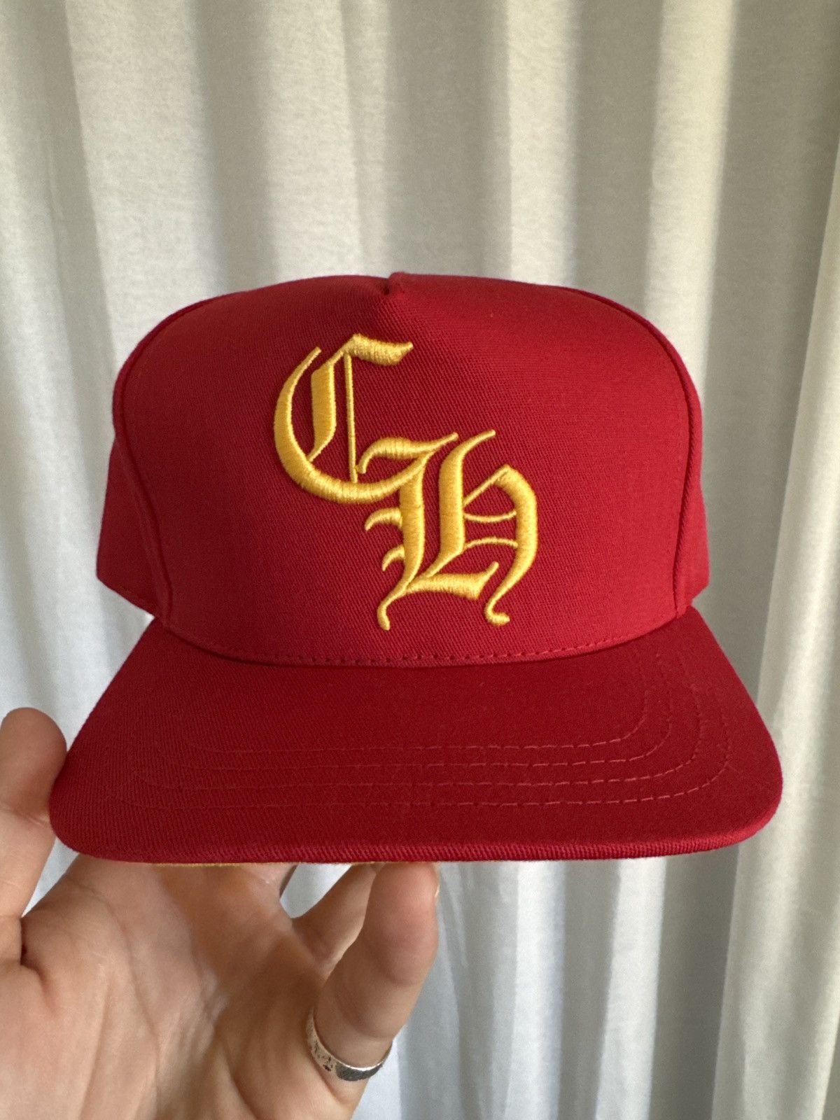 Chrome Hearts Chrome Hearts CH Gold Button Hat Red Yellow Size ONE SIZE - 2 Thumbnail