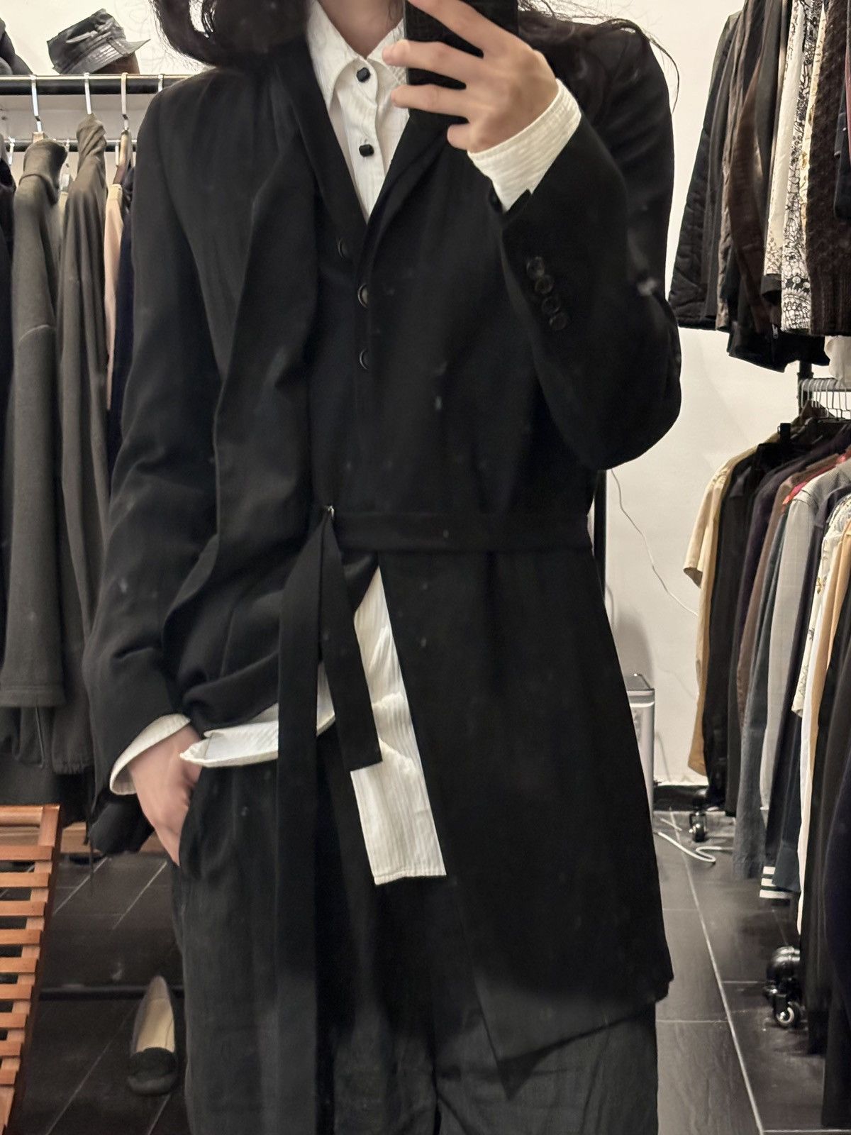 Ann Demeulemeester Ann Demeulemeester | Dual-Structured Suit Jacket Size XS / US 0-2 / IT 36-38 - 2 Thumbnail