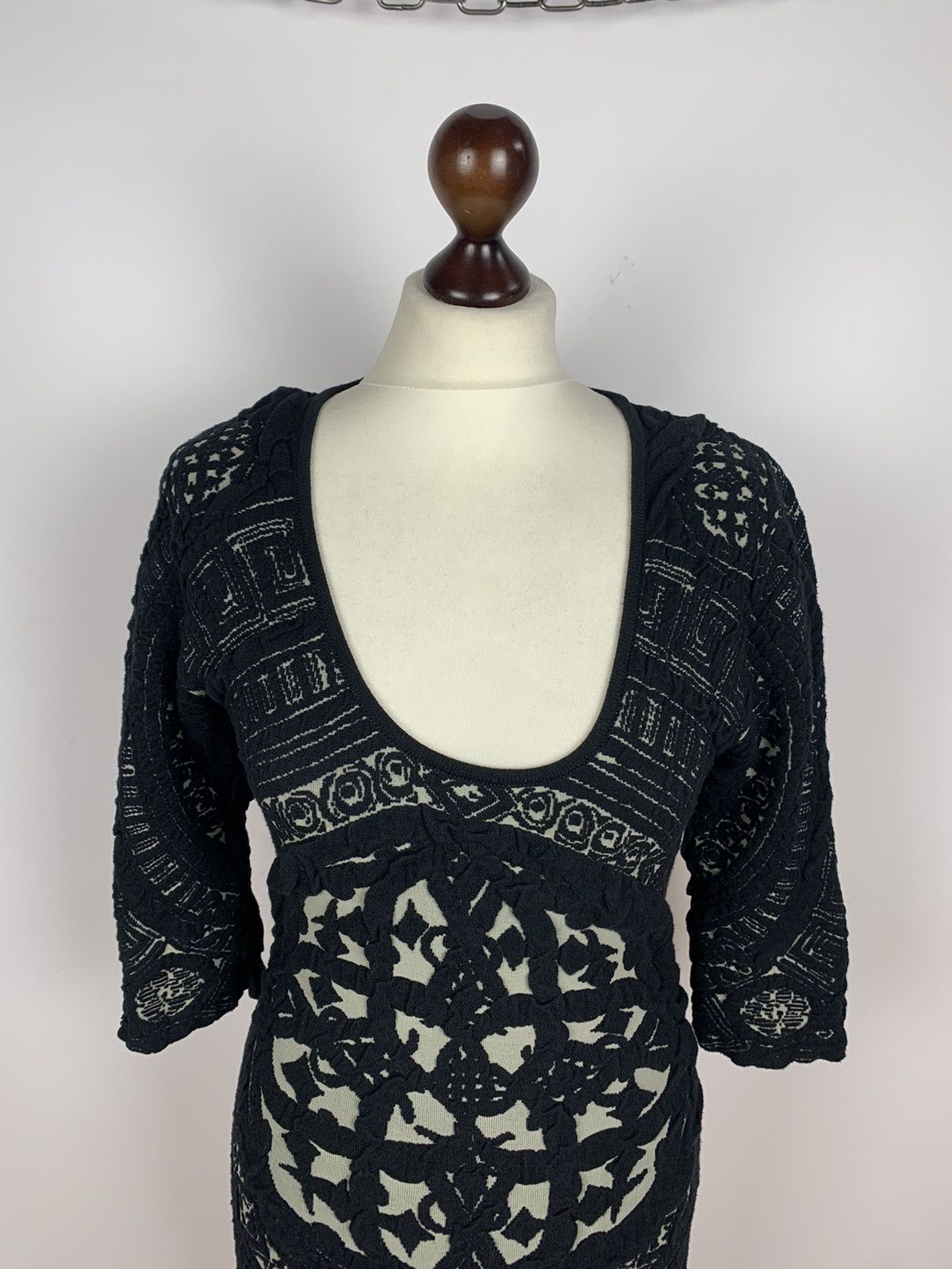 Desigual Desigual x Lacroix Avant Garde Midi Dress Black Skulls Sz S Size S / US 4 / IT 40 - 2 Thumbnail