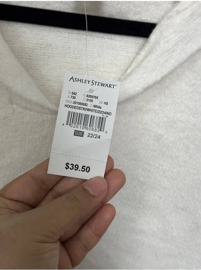 Other Ashley Stewart Ivory/combo Hooded Women’s Sweater NWT Size XXL / US 16-18 / IT 52-54 - 11 Thumbnail