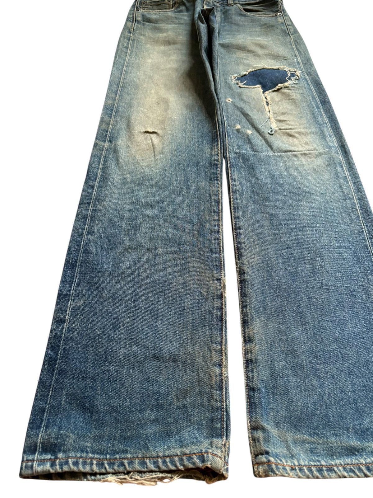 Levi's Vintage 80s Levis Big E Selvedge Rusty Mud Wash Loose Jeans Size US 29 - 7 Thumbnail
