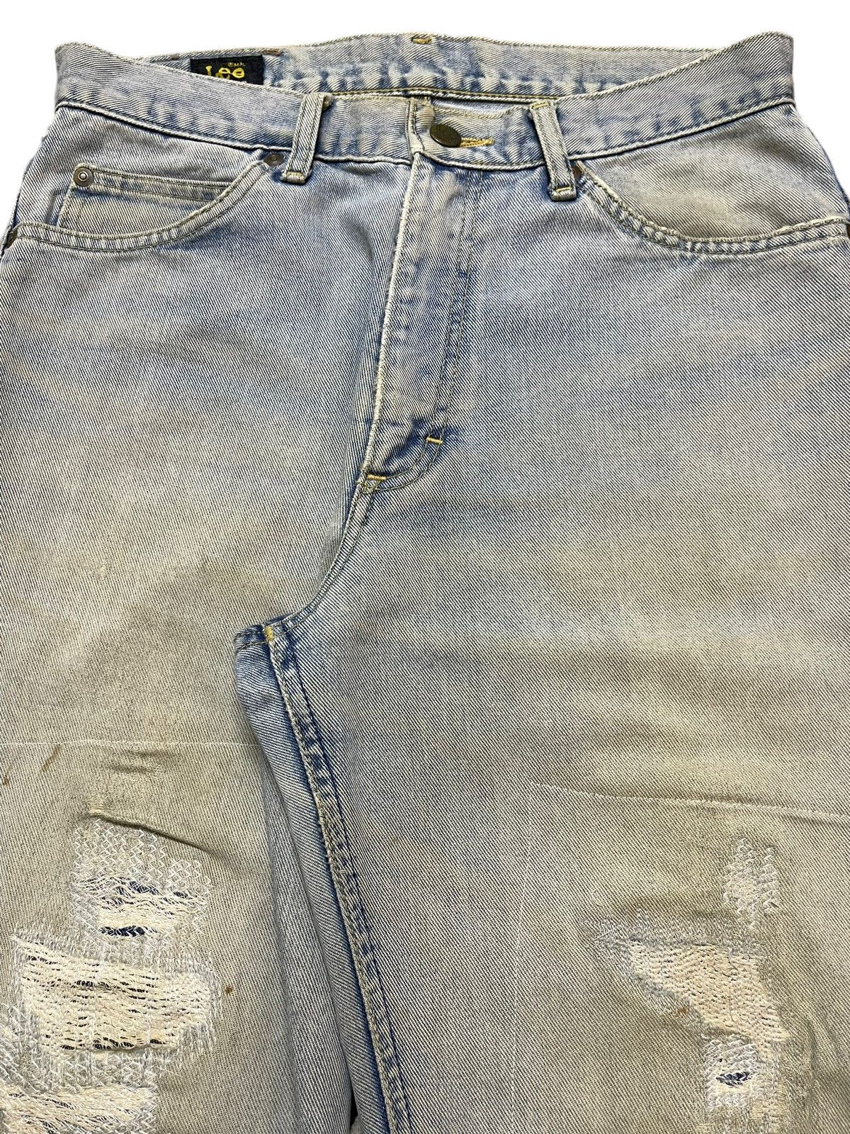 Lee Vintage 90s Lee Faded Wash Distressed Style Loose Jeans Size US 30 / EU 46 - 4 Thumbnail