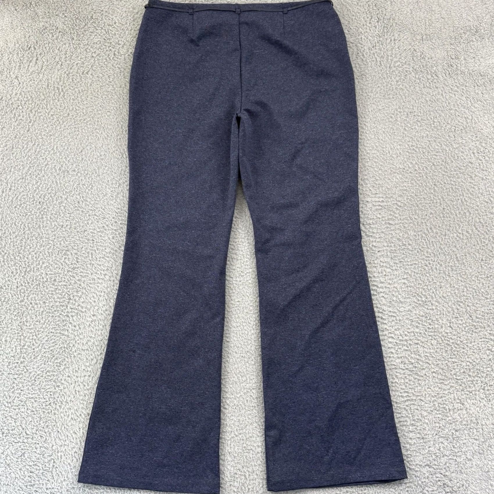Express VINTAGE Express Pants Womens 11/12 Blue Flare Stretch Drawstring Loose 32x30 Y2K Size 34" / US 12 / IT 48 - 6 Thumbnail