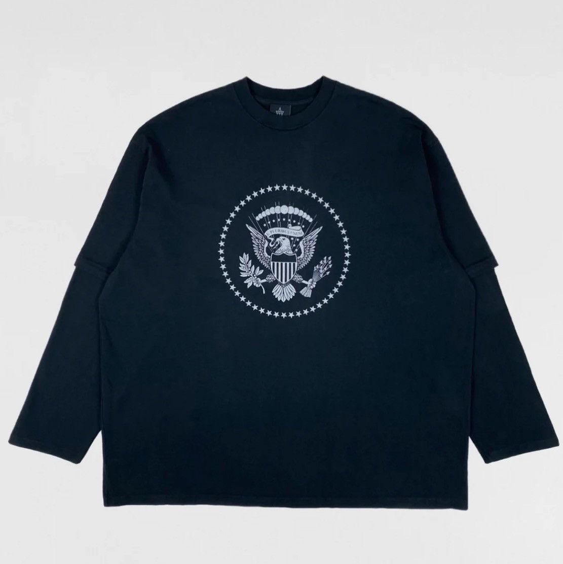 image of Kanye West Yeezy Donda Long Sleeve Size 2Xl in Navy, Men's