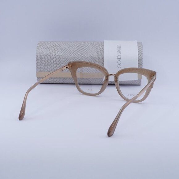 Jimmy Choo Jimmy Choo JC237 0FWM 00 Eyeglasses Nude with Glitter/Gold Size ONE SIZE - 9 Thumbnail