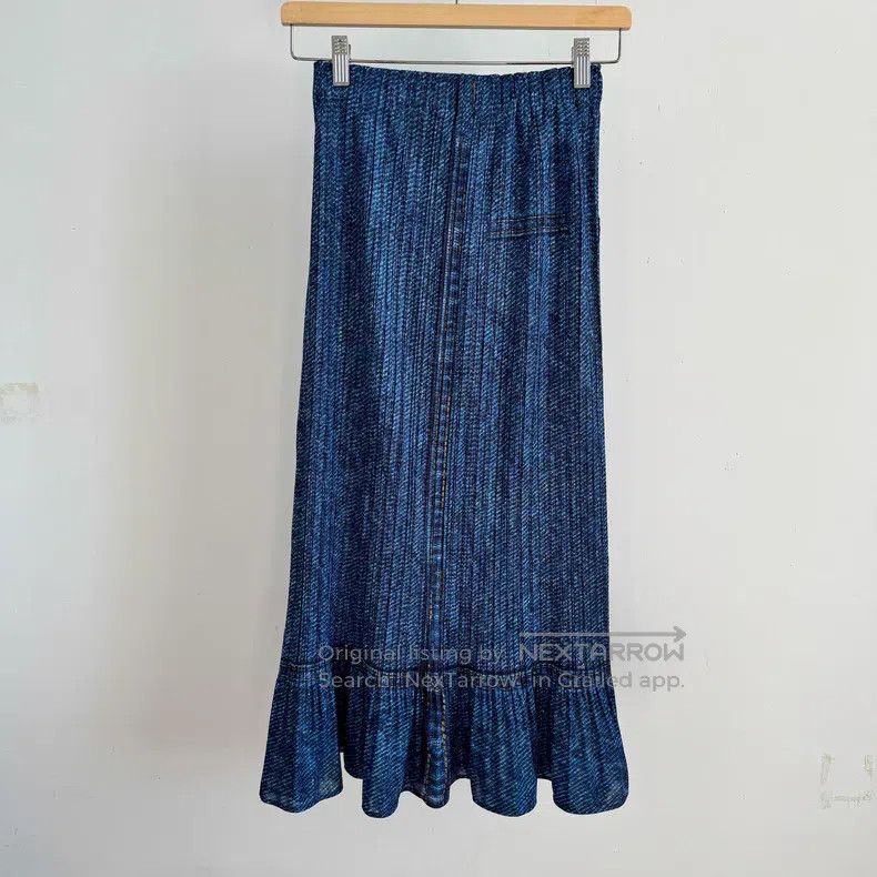 Issey Miyake Issey Miyake size:1 Snowflake Denim Skirt Size 22" - 2 Thumbnail