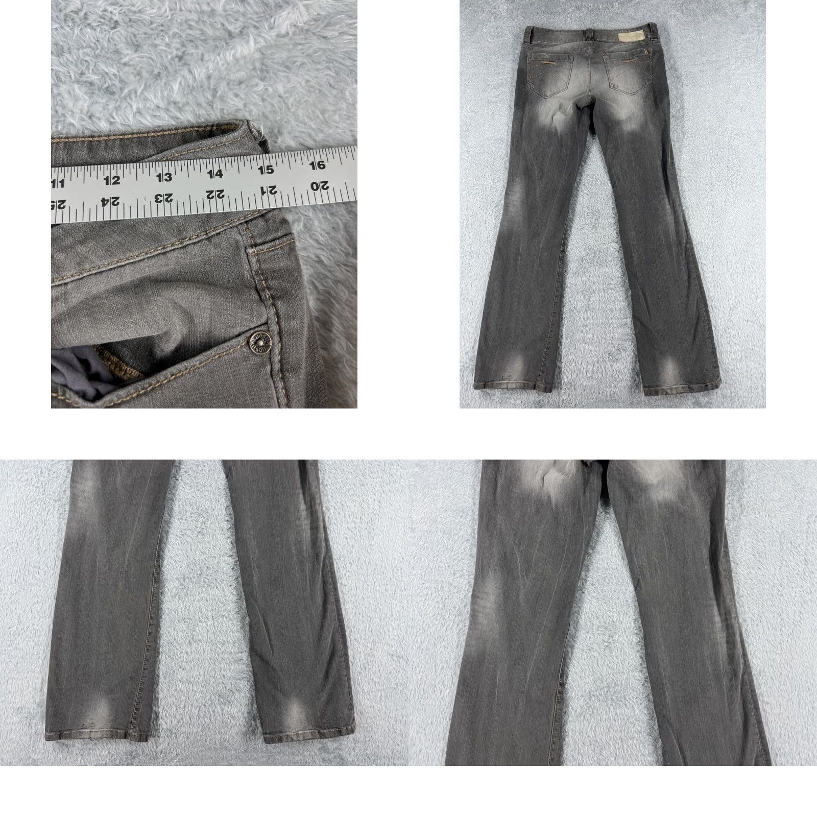 Vintage Kitson Jeans Womens 28 Gray Denim Flared Distressed 5-Pocket Regular Inseam 32 29x32 Vintage Favorite American Jeans Mens? Wait. End. Size 28" / US 6 / IT 42 - 9 Thumbnail