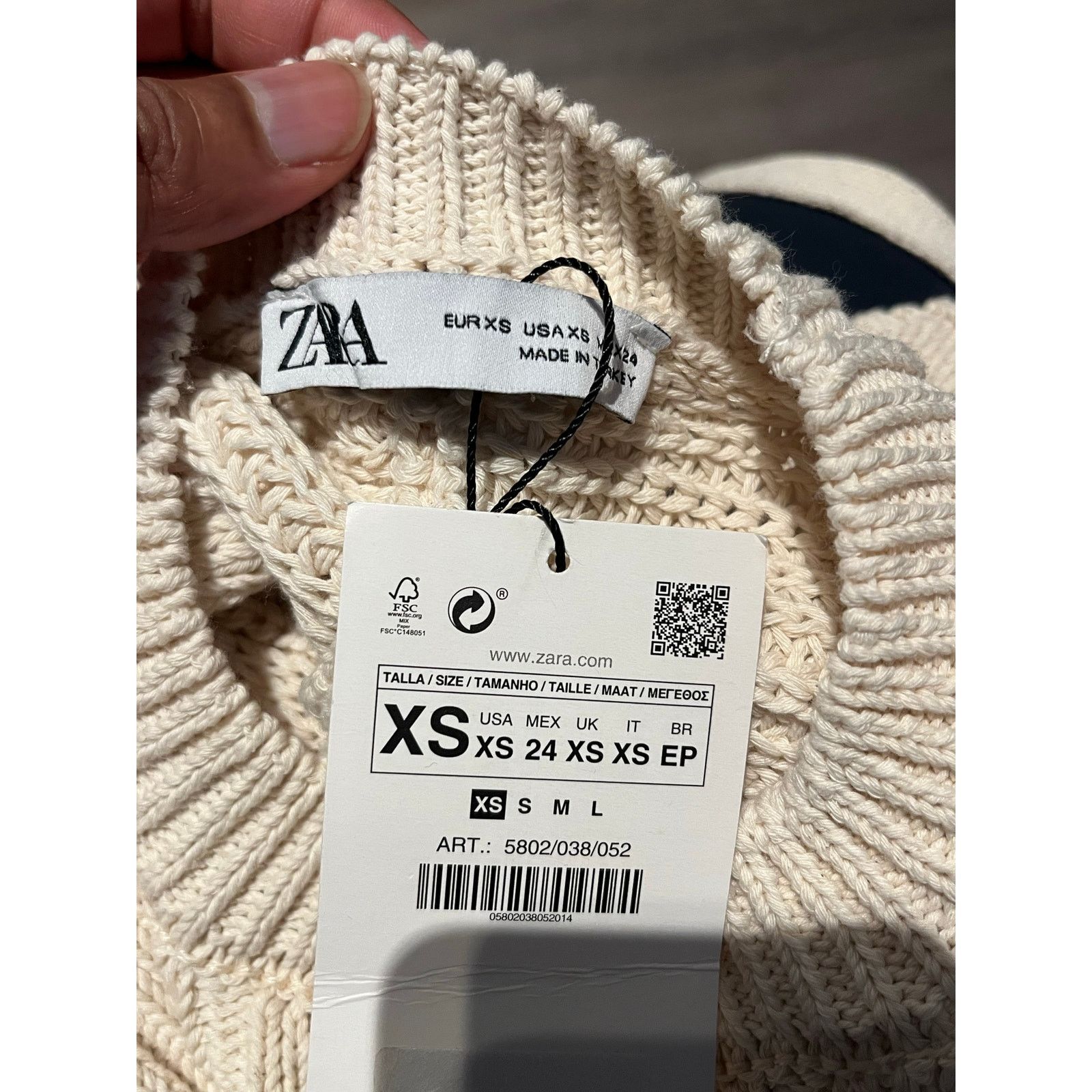 Zara ZARA - Open Back Knit Top / Beige / XS/ NWT Size XS / US 0-2 / IT 36-38 - 6 Thumbnail