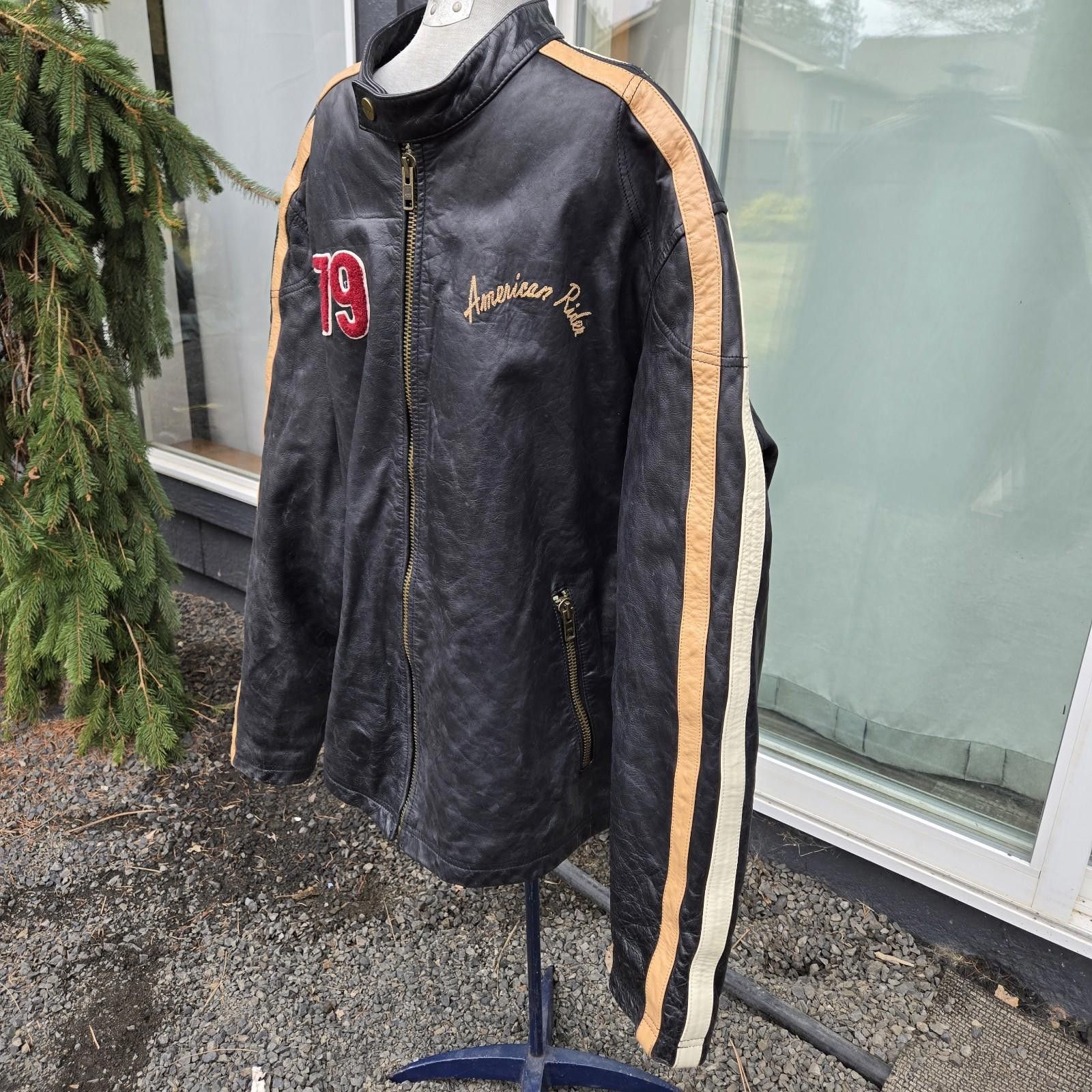 Wilsons Leather Wilsons M Julian Leather Cafe Racer Biker Jacket M XXL C1 Size US XXL / EU 58 / 5 - 2 Thumbnail