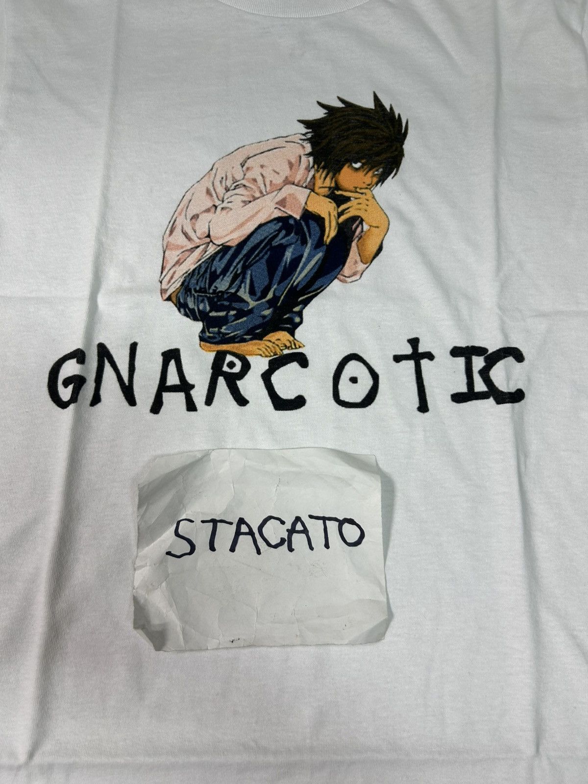 Gnarcotic × Japanese Brand Gnarcotic Lil Gnar Death Note Light Yagami Tee White Size US S / EU 44-46 / 1 - 3 Thumbnail