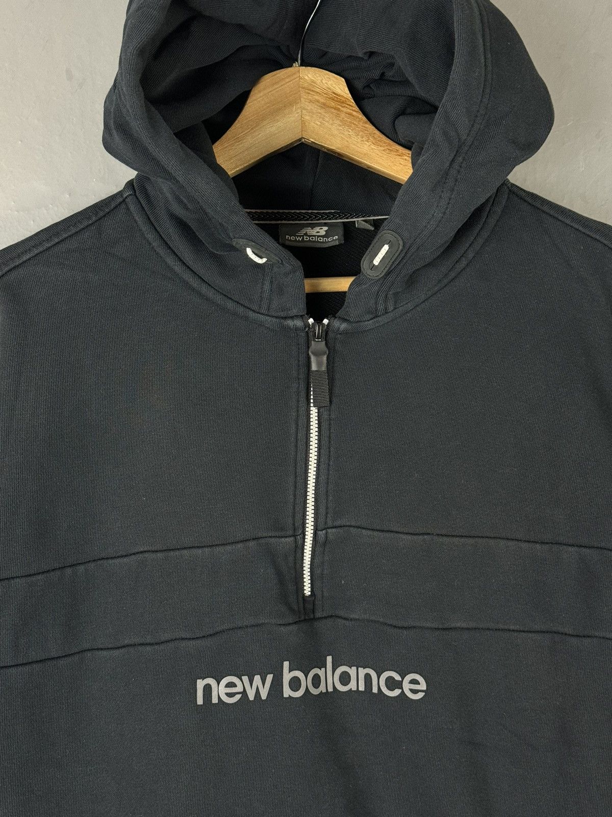 New Balance NEW BALANCE SPELLOUT HALF ZIPPER HOODIE SWEATSHIRT Size US M / EU 48-50 / 2 - 2 Thumbnail