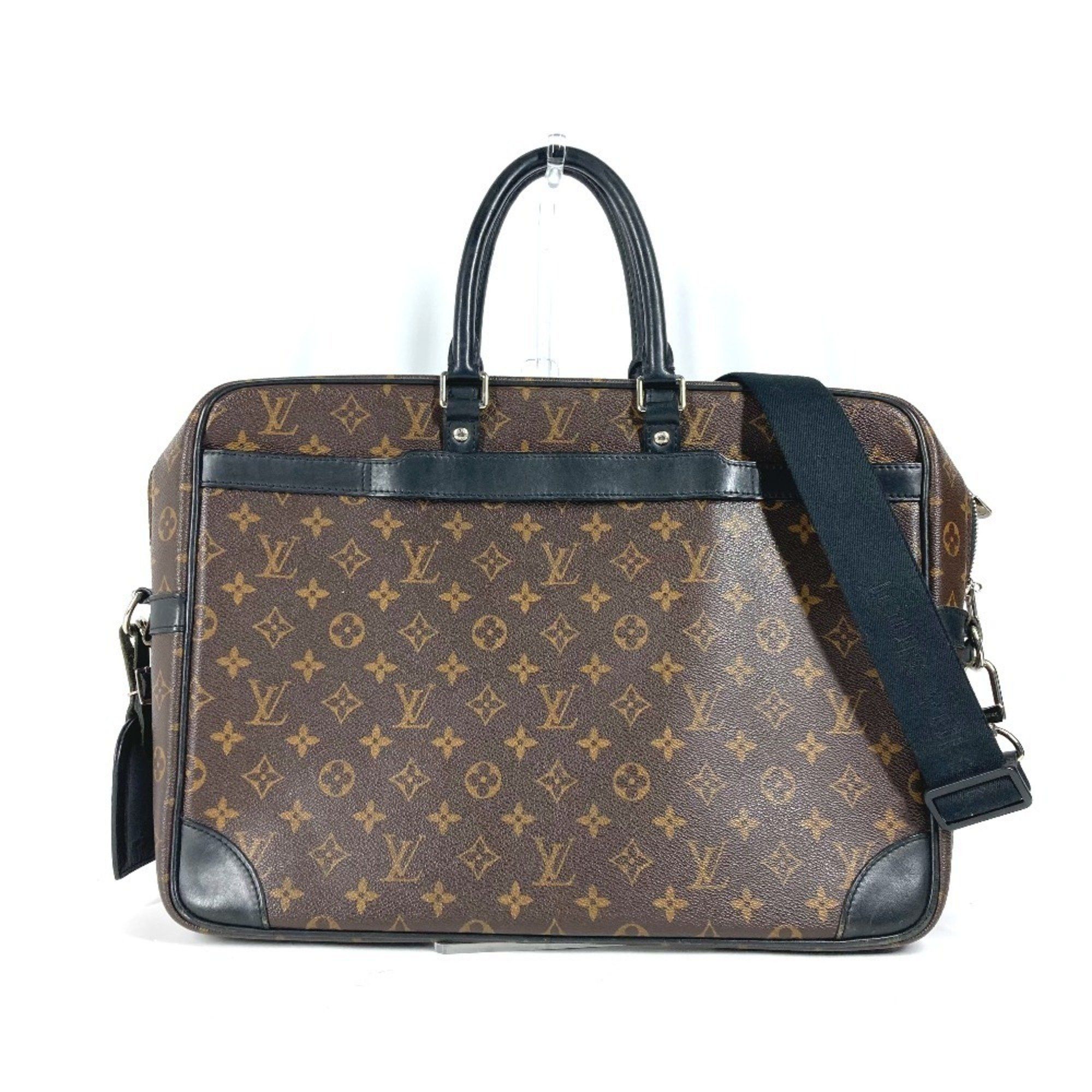 Louis Vuitton LOUIS VUITTON M40224 Monogram Macassar Porte Document Voyage GM PDV 2WAY Bag Shoulder Business Canvas Men's Brown Size ONE SIZE - 1 Thumbnail