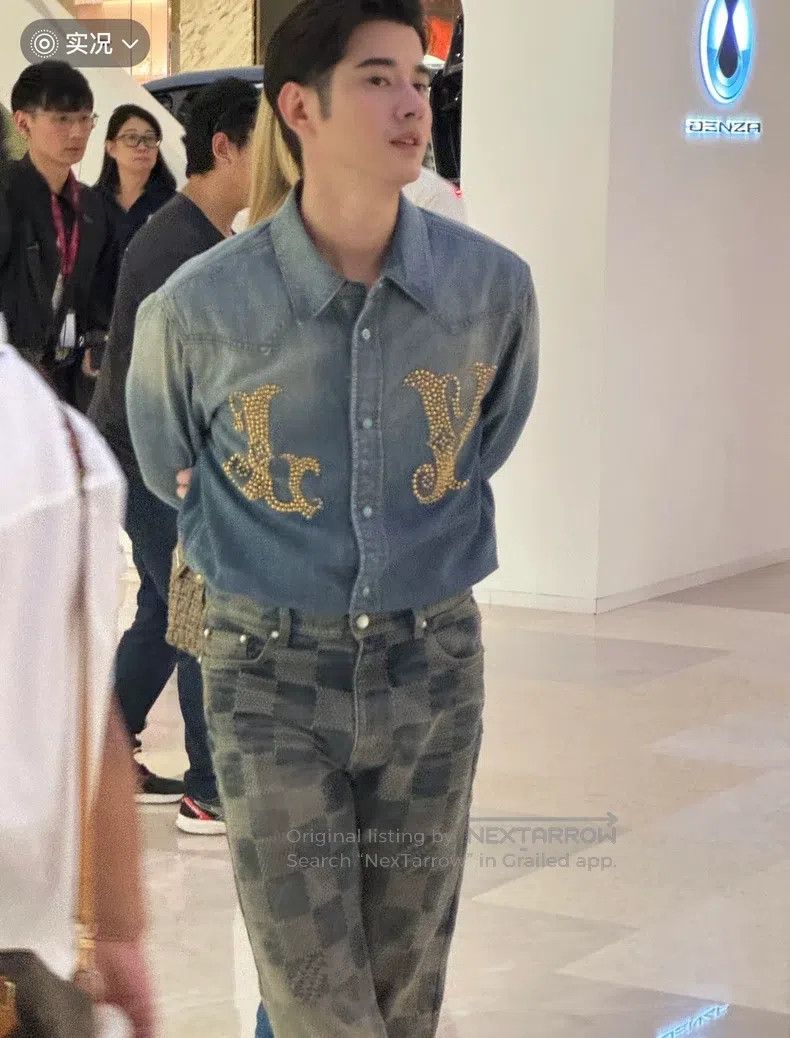 Louis Vuitton Louis Vuitton Studded Turquoise Shirt Size US M / EU 48-50 / 2 - 6 Thumbnail
