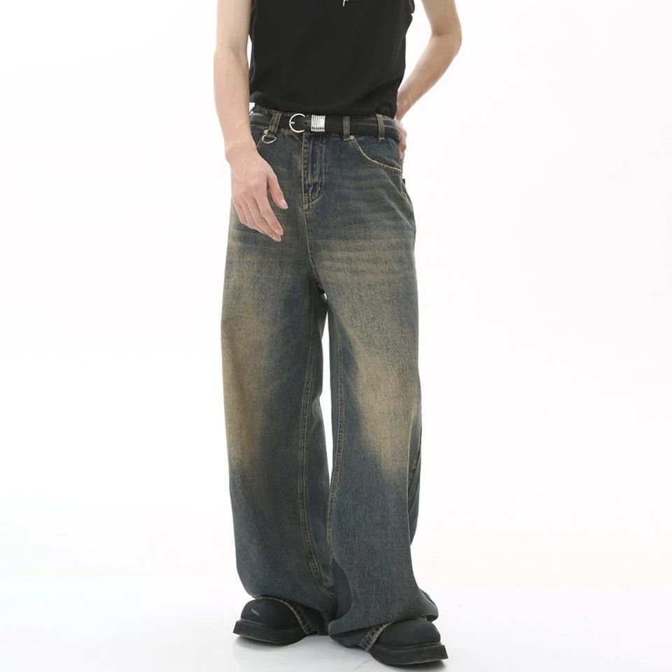Japanese Brand × Vintage Vintage Jeans Men Loose Straight Streetwear Casual Summer Size US 35 - 4 Thumbnail