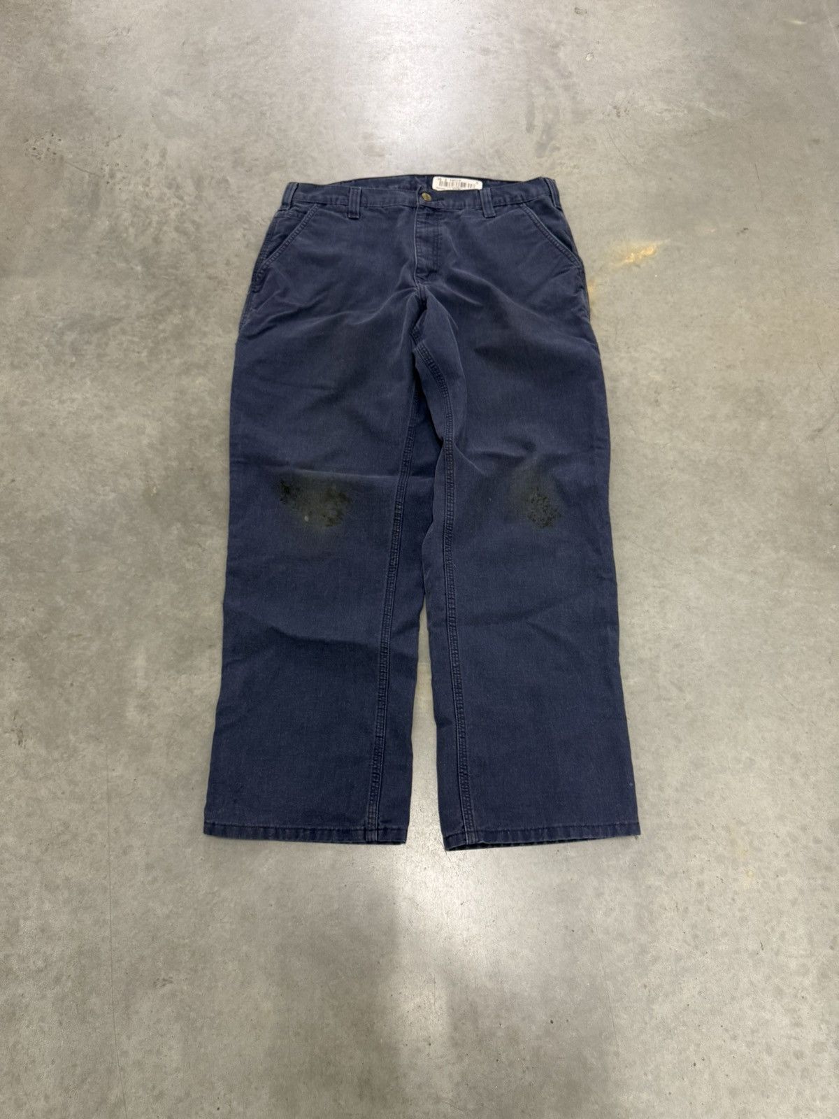 Carhartt Carhartt Dungaree Navy Carpenter Pants 2000s Utility Union Size US 33 - 3 Thumbnail