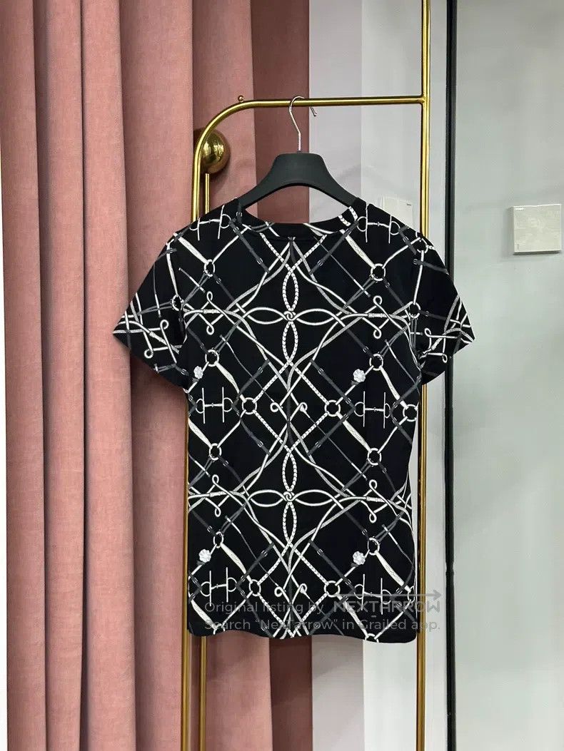Hermes Hermes Black Short Sleeve Printed T-Shirt Top Size S / US 4 / IT 40 - 3 Thumbnail