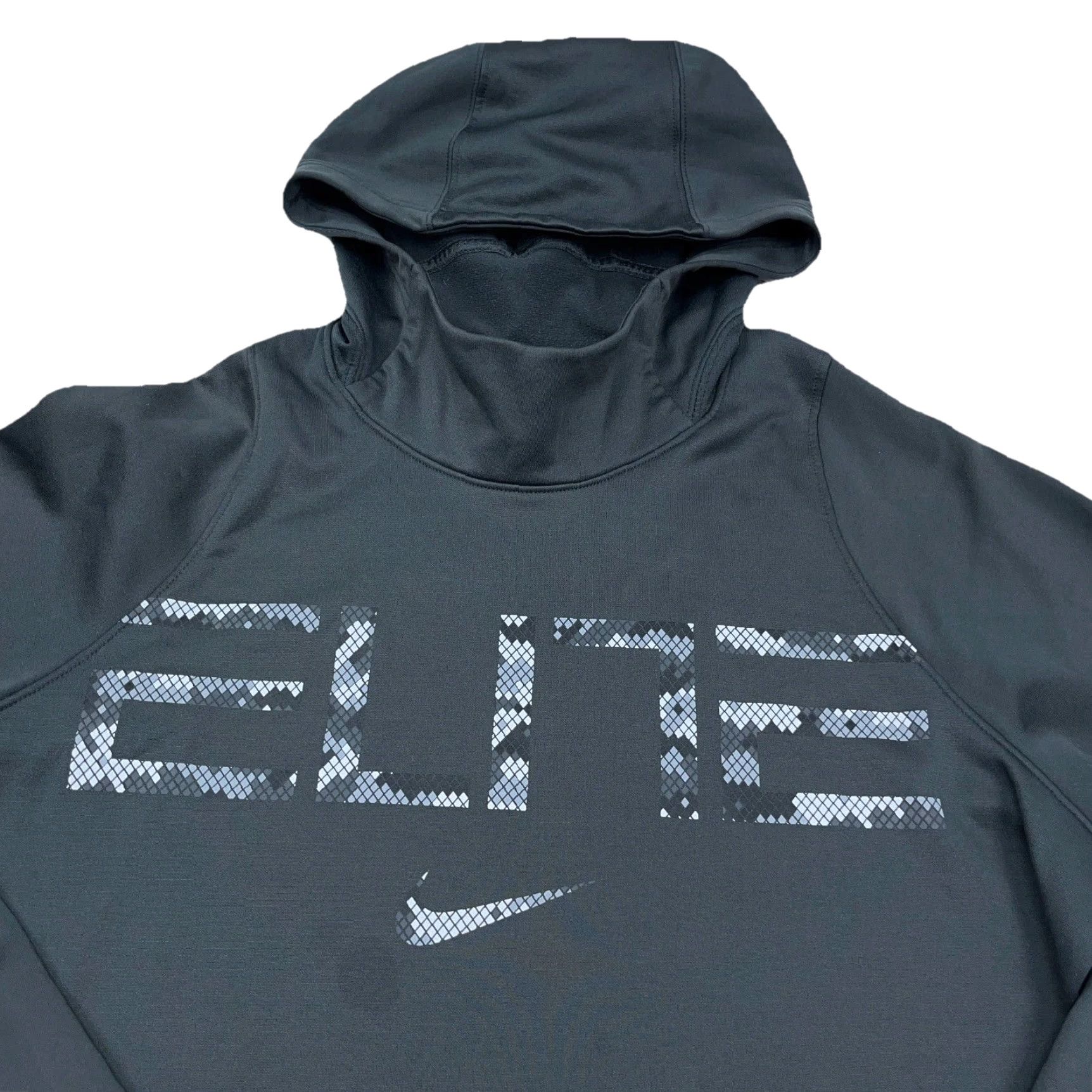 Nike VINTAGE Nike Hoodie Men Medium Gray Sweatshirt Dri Fit Elite Spell Out Swoosh Size US M / EU 48-50 / 2 - 2 Thumbnail
