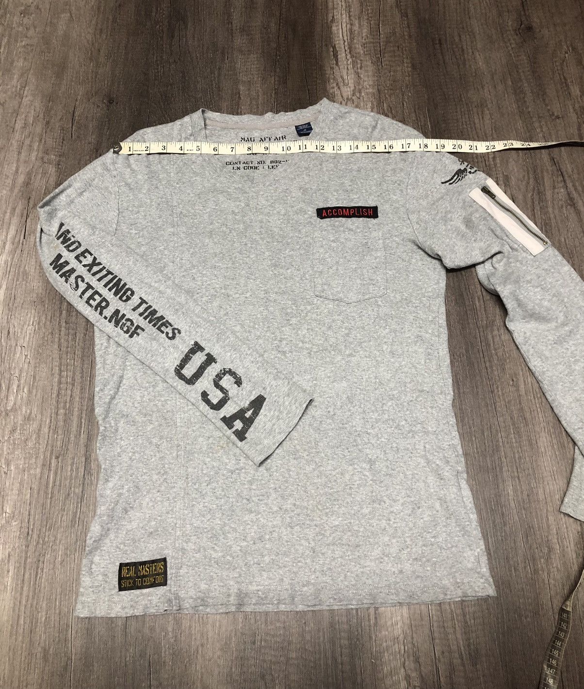 Vintage Vintage Real Masters Garment x Accomplish Long Sleeve Tshirt Size US M / EU 48-50 / 2 - 25 Thumbnail