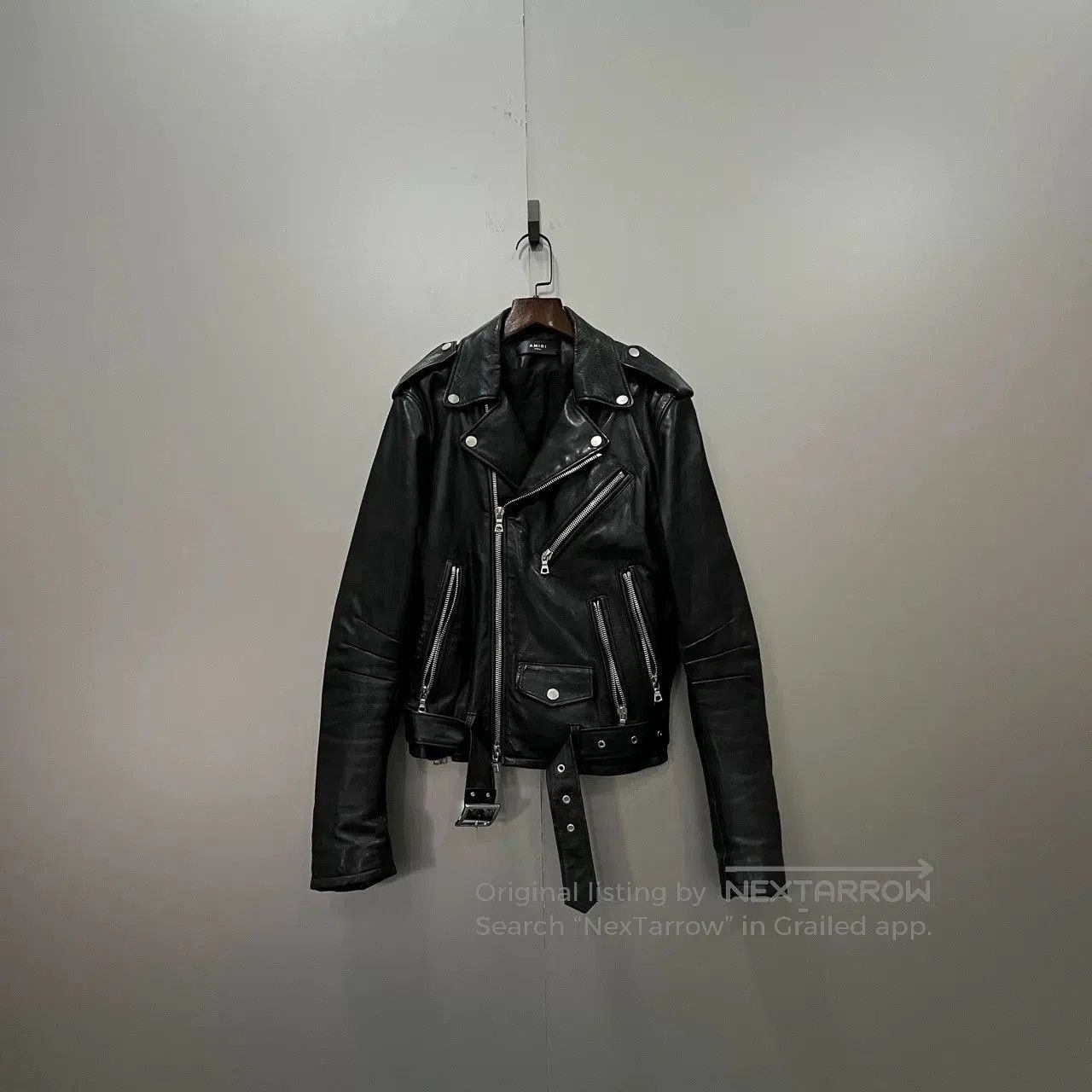 Amiri amiri black leather biker jacket size 34. Size US S / EU 44-46 / 1 - 1 Thumbnail