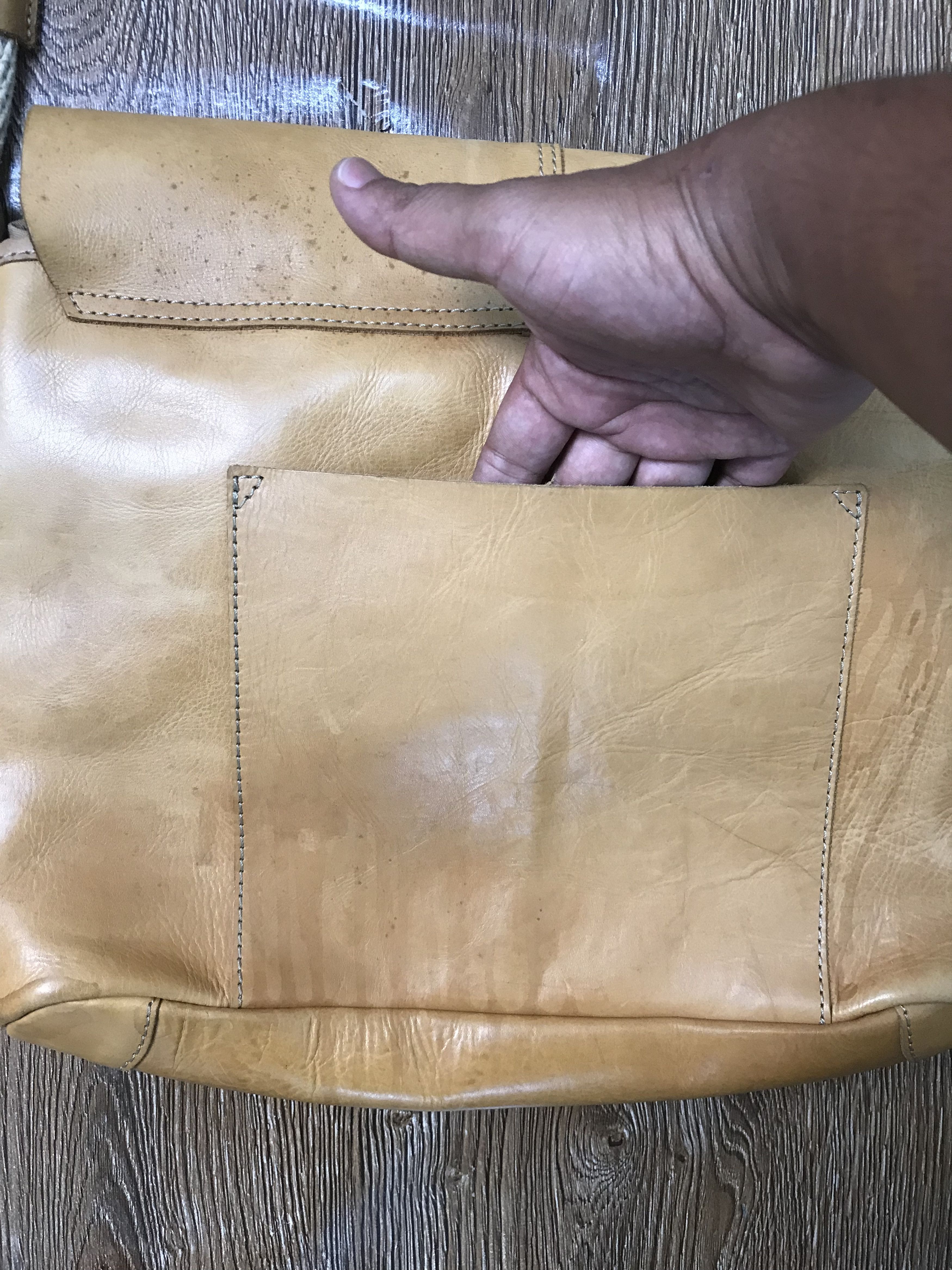 Genuine Leather Vintage Leather Brown Sling Bag Size ONE SIZE - 6 Thumbnail