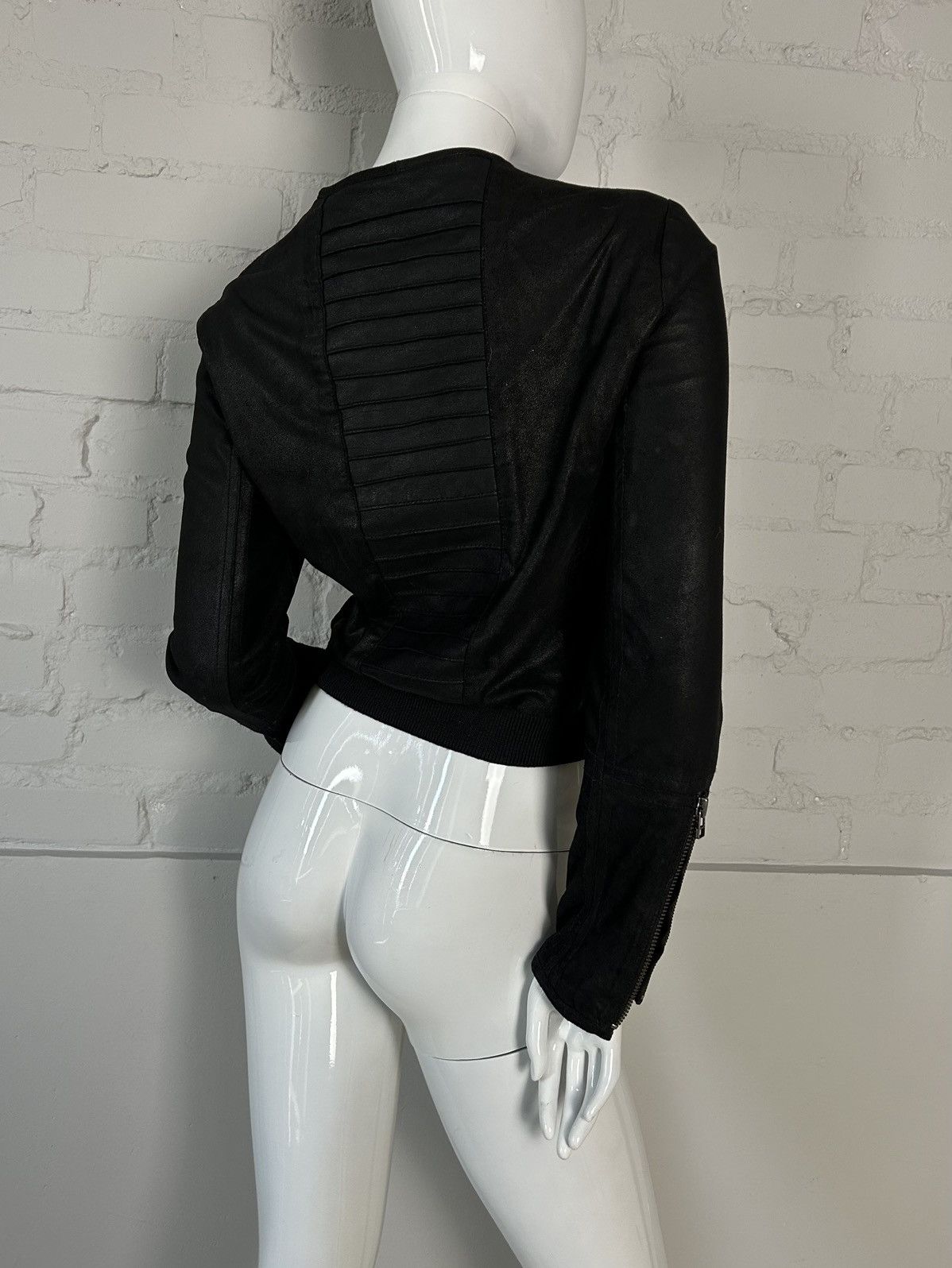 Vintage Vintage biker asymmetric leather bomber iacket Size M / US 6-8 / IT 42-44 - 7 Thumbnail