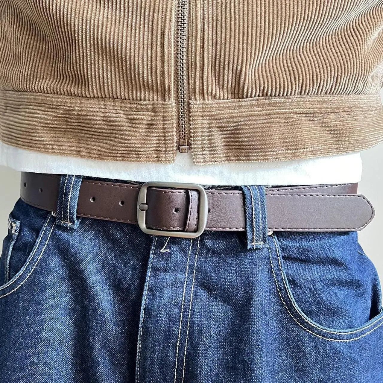 Jewelry vintage brown american western simple design belt Size ONE SIZE - 2 Thumbnail