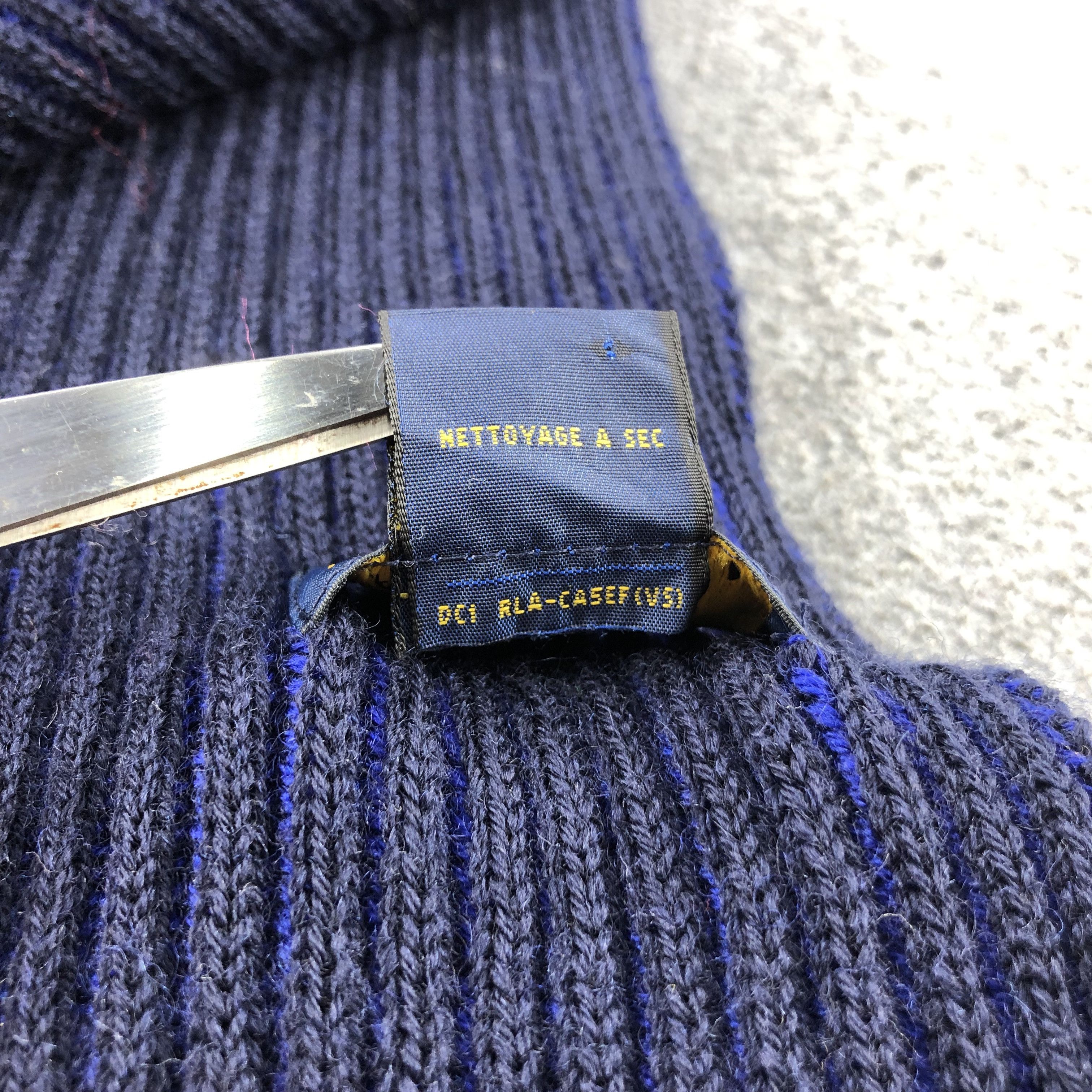 Polo Ralph Lauren Polo Ralph Lauren Blue Ribbed Wool Scarf Muffler V634 Size ONE SIZE - 6 Thumbnail