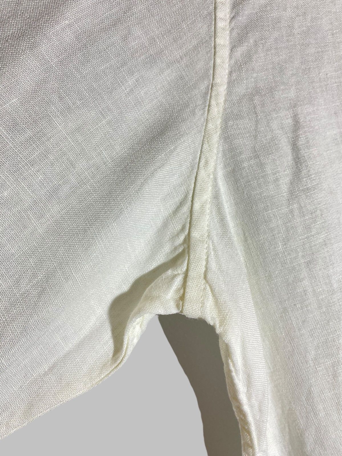 Stone Island Vintage Stone Island White Linen Shirt Old Money Vibes Size US L / EU 52-54 / 3 - 6 Thumbnail