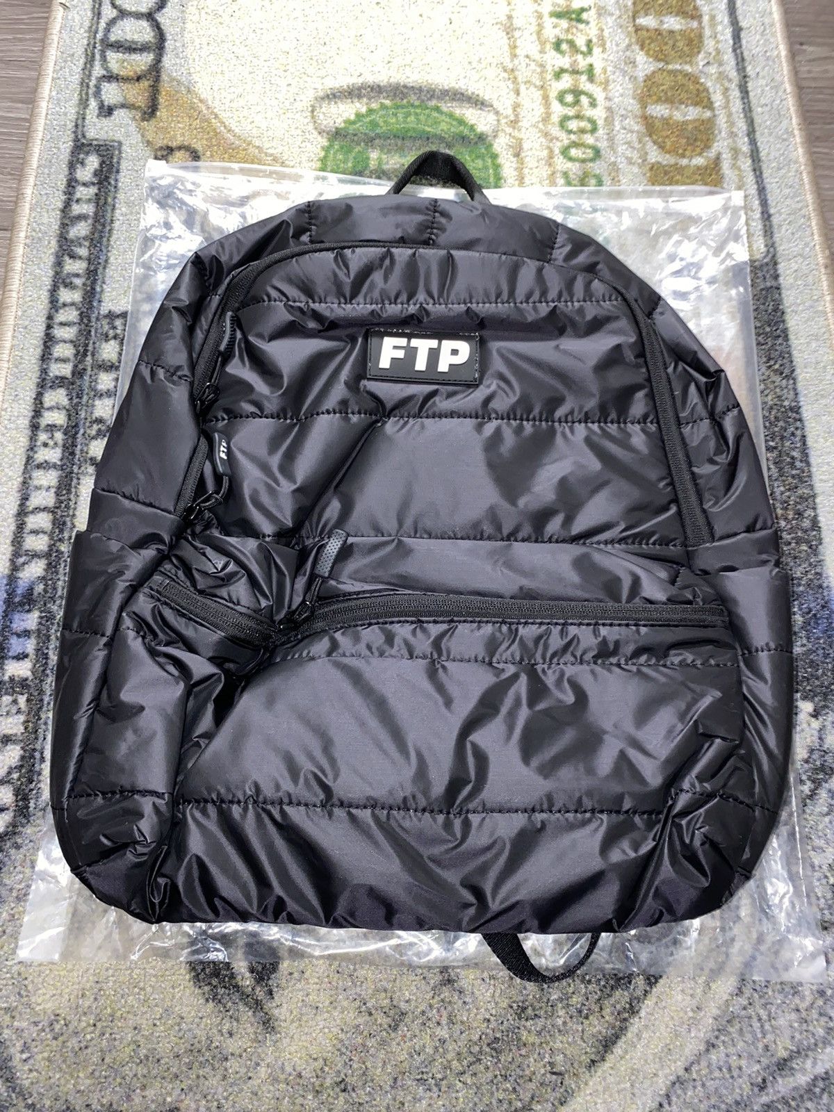 Fuck The Population FTP BLACK PUFFER BACKPACK | Grailed