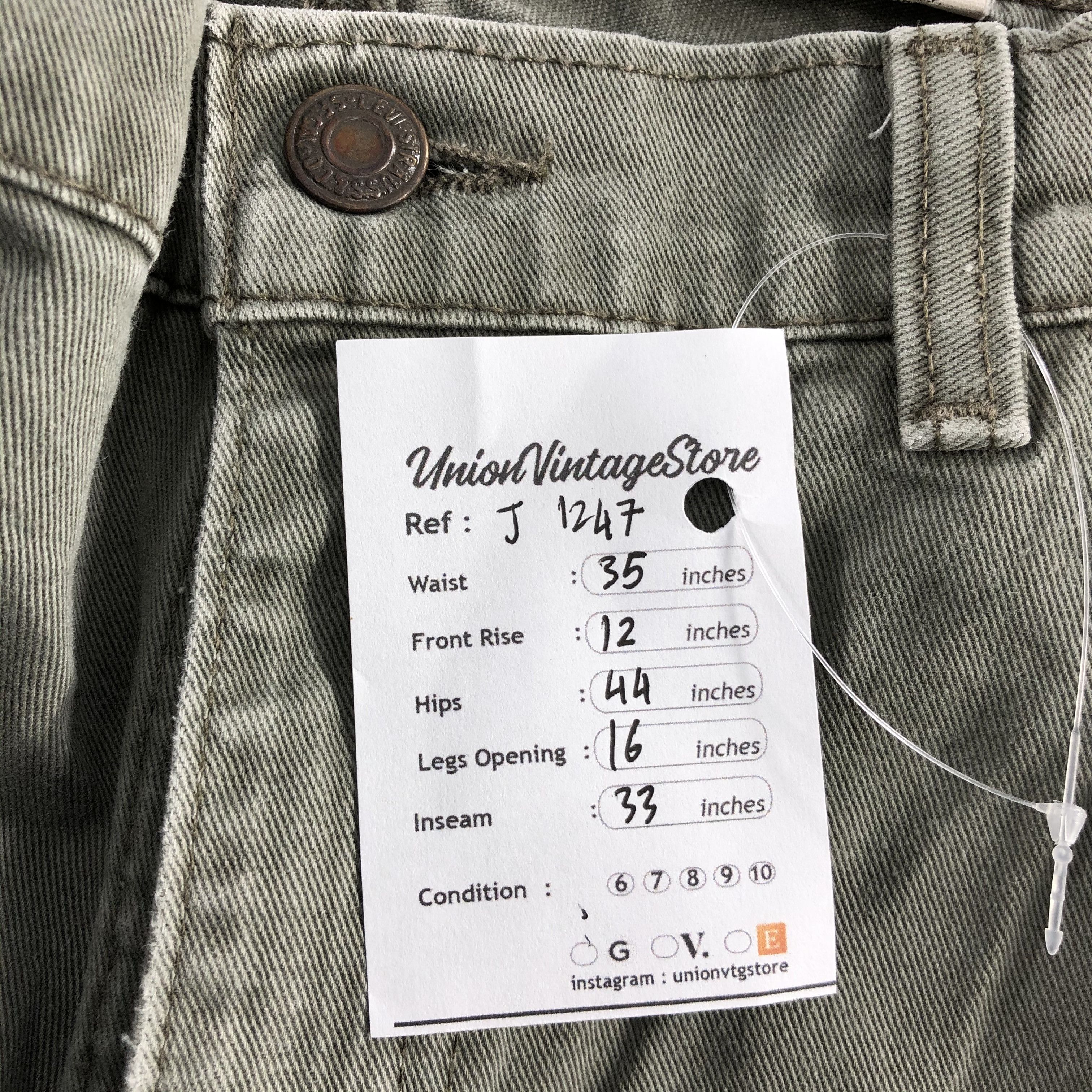 Levi's Vintage 90s Green Levis 634 Jeans-J1247 Size US 35 - 11 Thumbnail