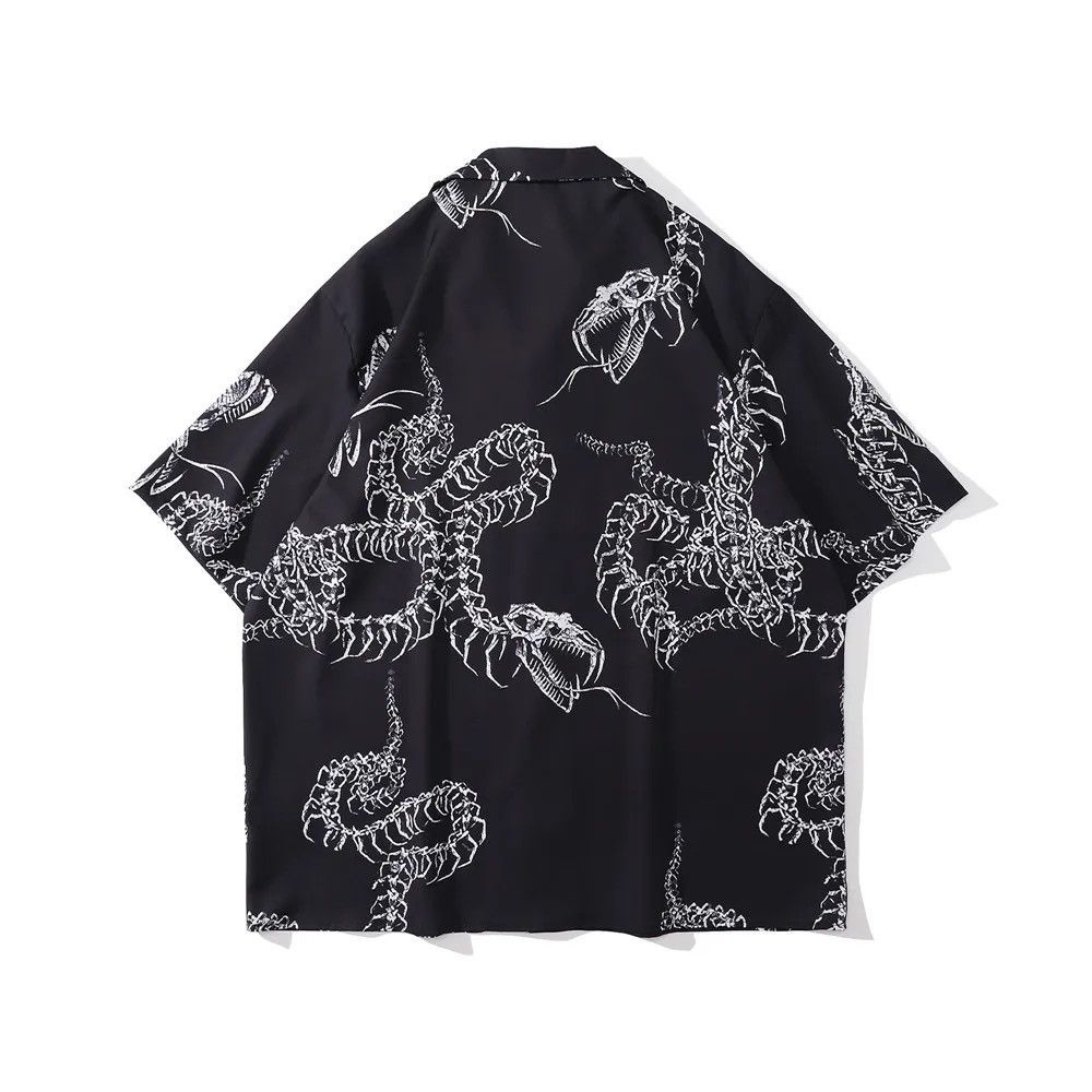 Designer × Japanese Brand Shirt made of thin material with the image of a dark dragon Size US XL / EU 56 / 4 - 2 Thumbnail