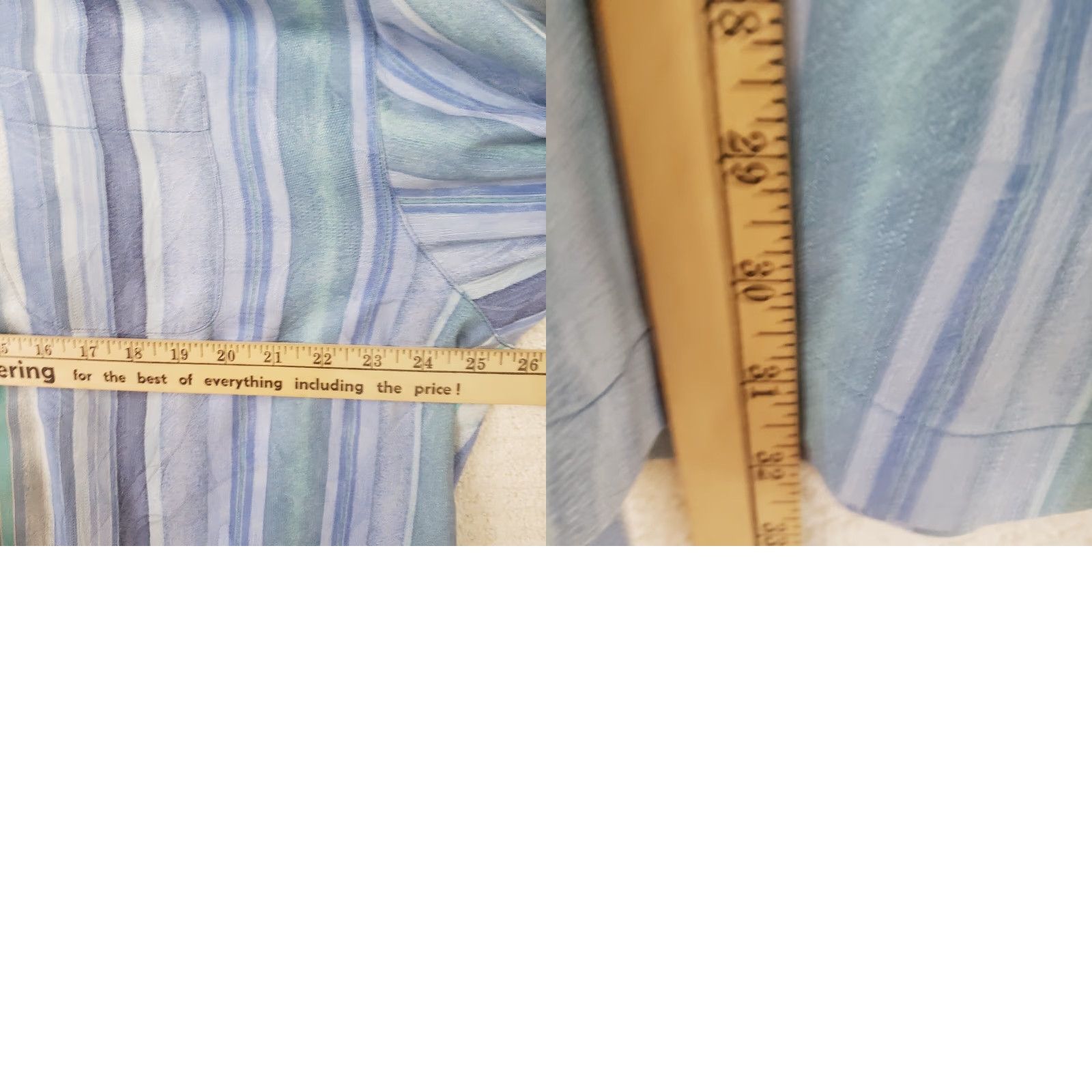 Tommy Bahama Tommy Bahama Silk Shirt Blue Striped Button-Up Down Short Sleeve XL Mens Size US XL / EU 56 / 4 - 9 Thumbnail