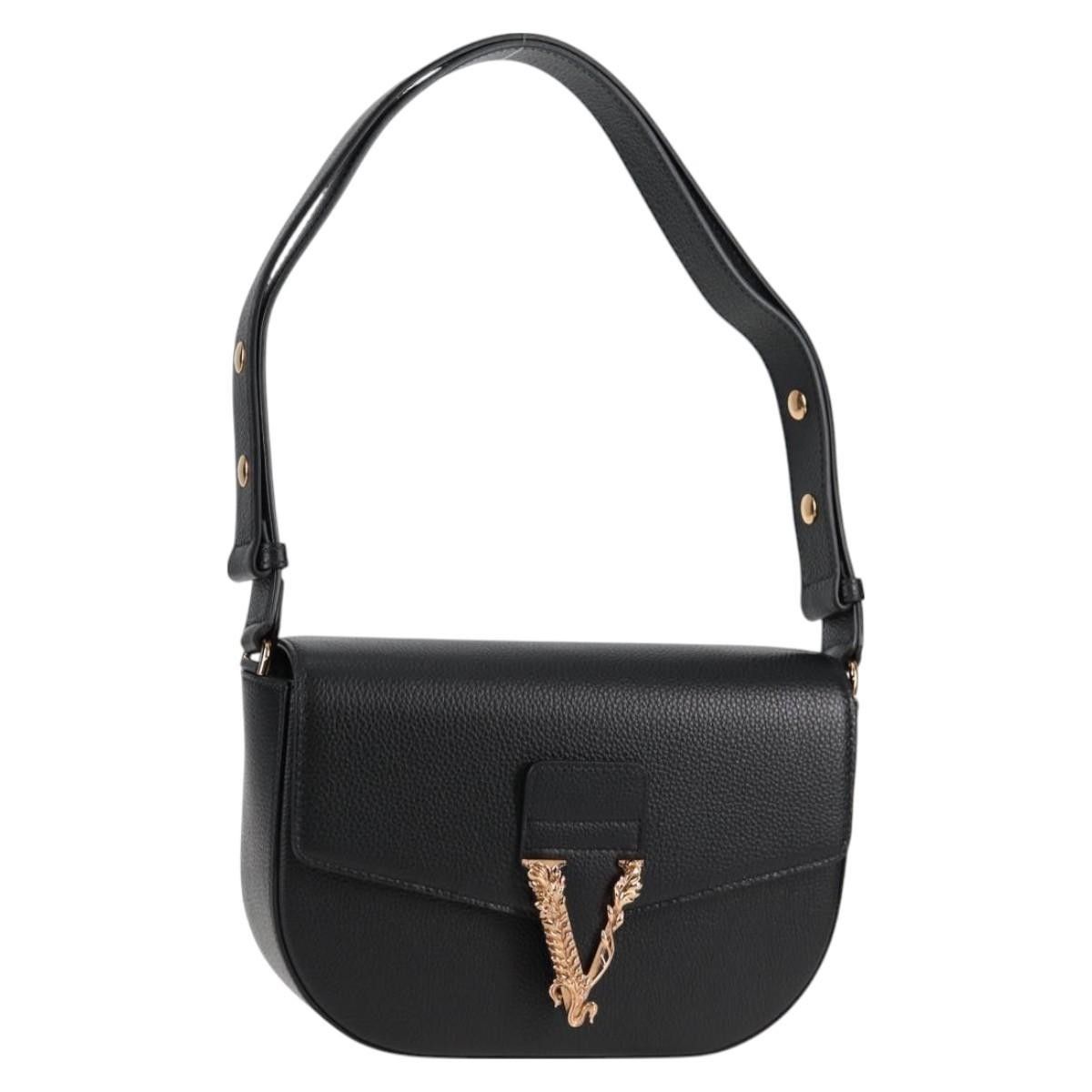 Versace Versace Virtus Flap Messenger Bag Leather Size ONE SIZE - 1 Thumbnail