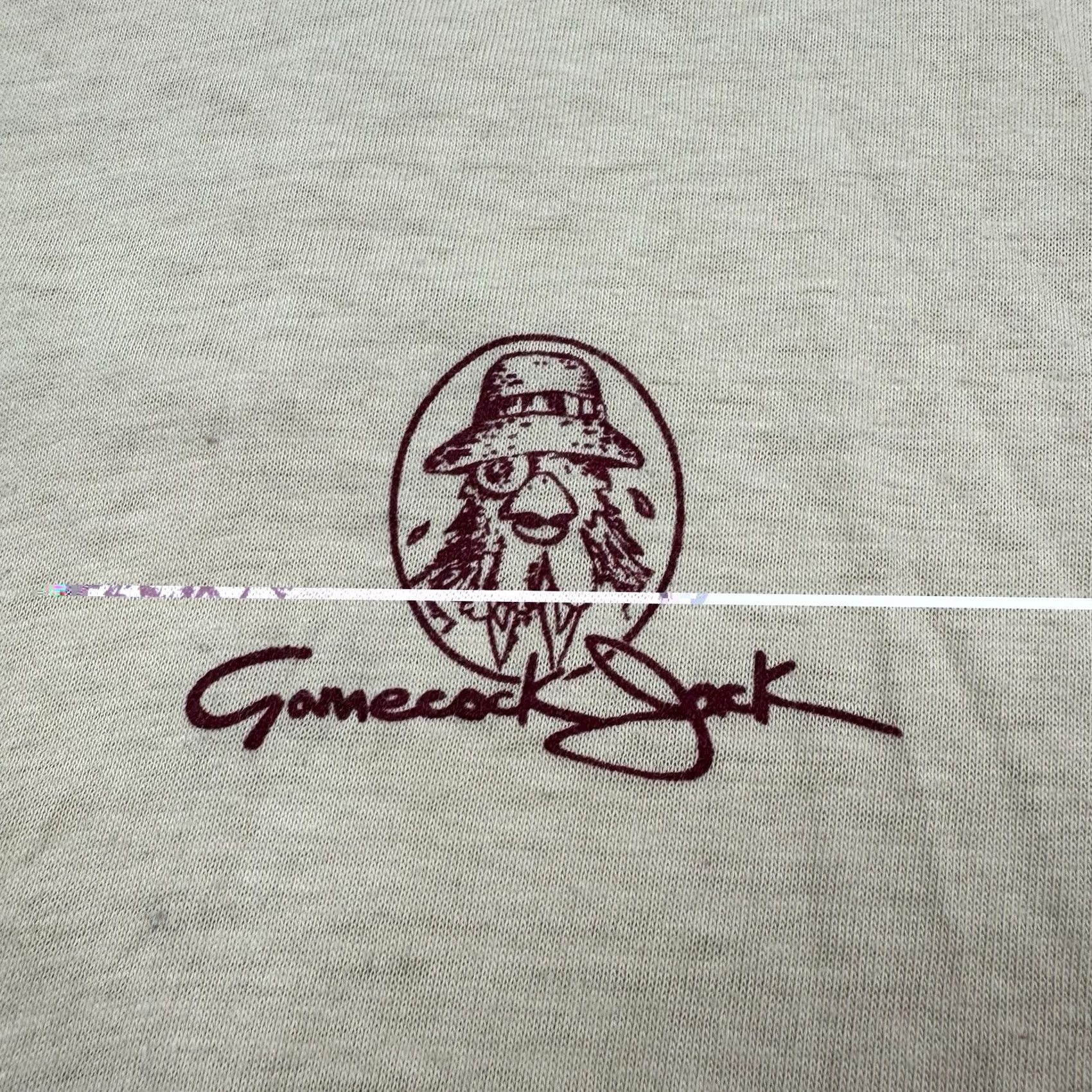 Guy Harvey VINTAGE Harvey Jack Parody T Shirt Adult Medium Beige 80s College Sports Funny USC Panama Jack Mens Shirt Size US M / EU 48-50 / 2 - 7 Thumbnail