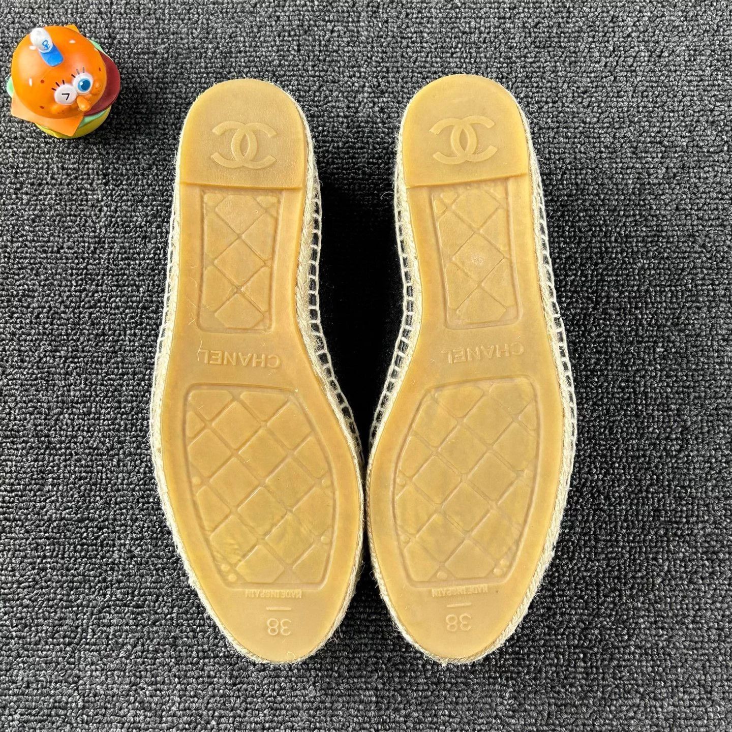 Chanel Chanel Black Woven CC Logo Fisherman Shoes EUR 38 Size US 7 / IT 37 - 6 Thumbnail