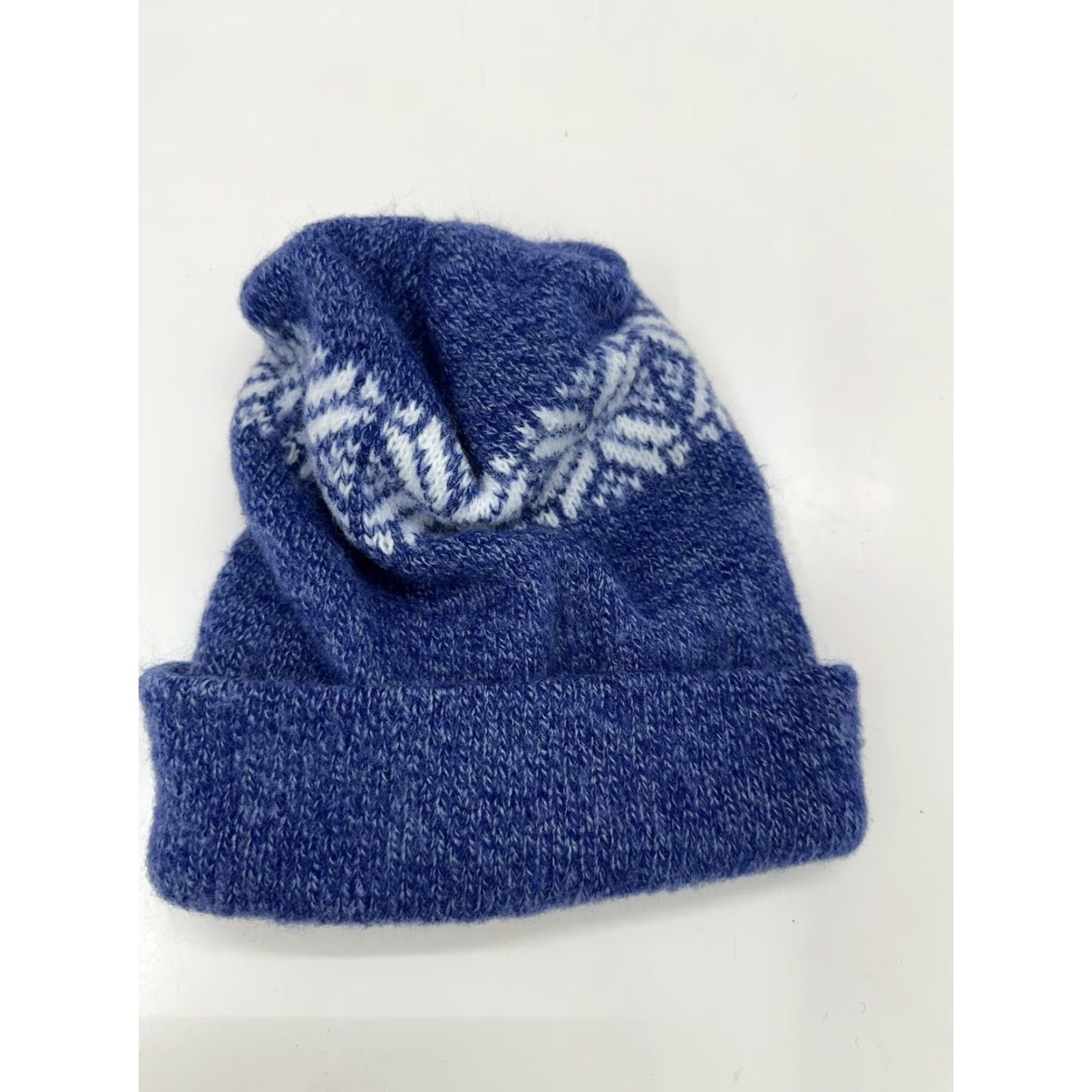 Vintage Unbranded Womens Beanie Hat Blue White Snowflake Knit Pull On Winter Accessories Womens Beanie Hats Size ONE SIZE - 5 Thumbnail