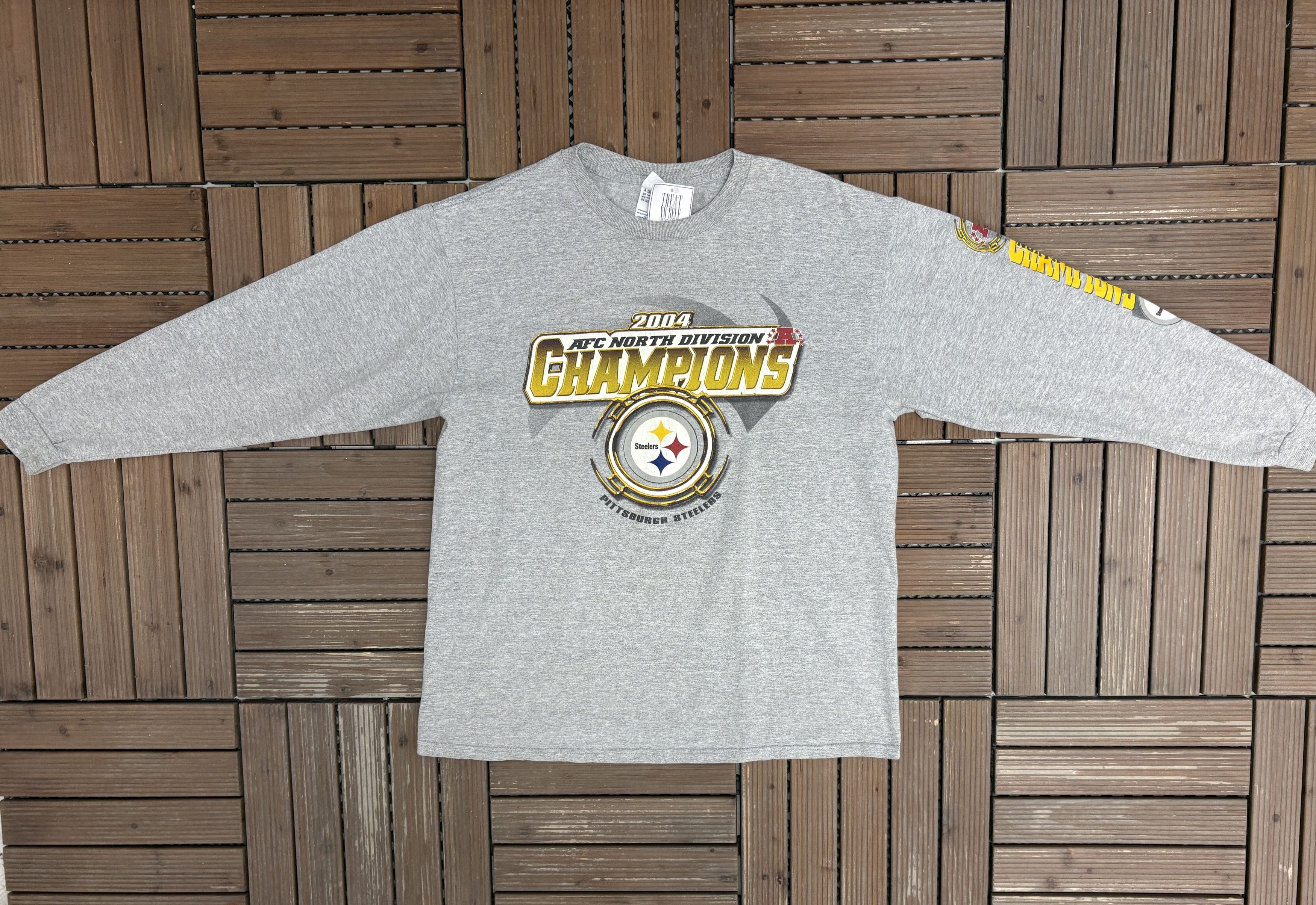 Vintage Pittsburgh Steelers 2004 AFC North Champions Vintage Tee Size US L / EU 52-54 / 3 - 5 Thumbnail