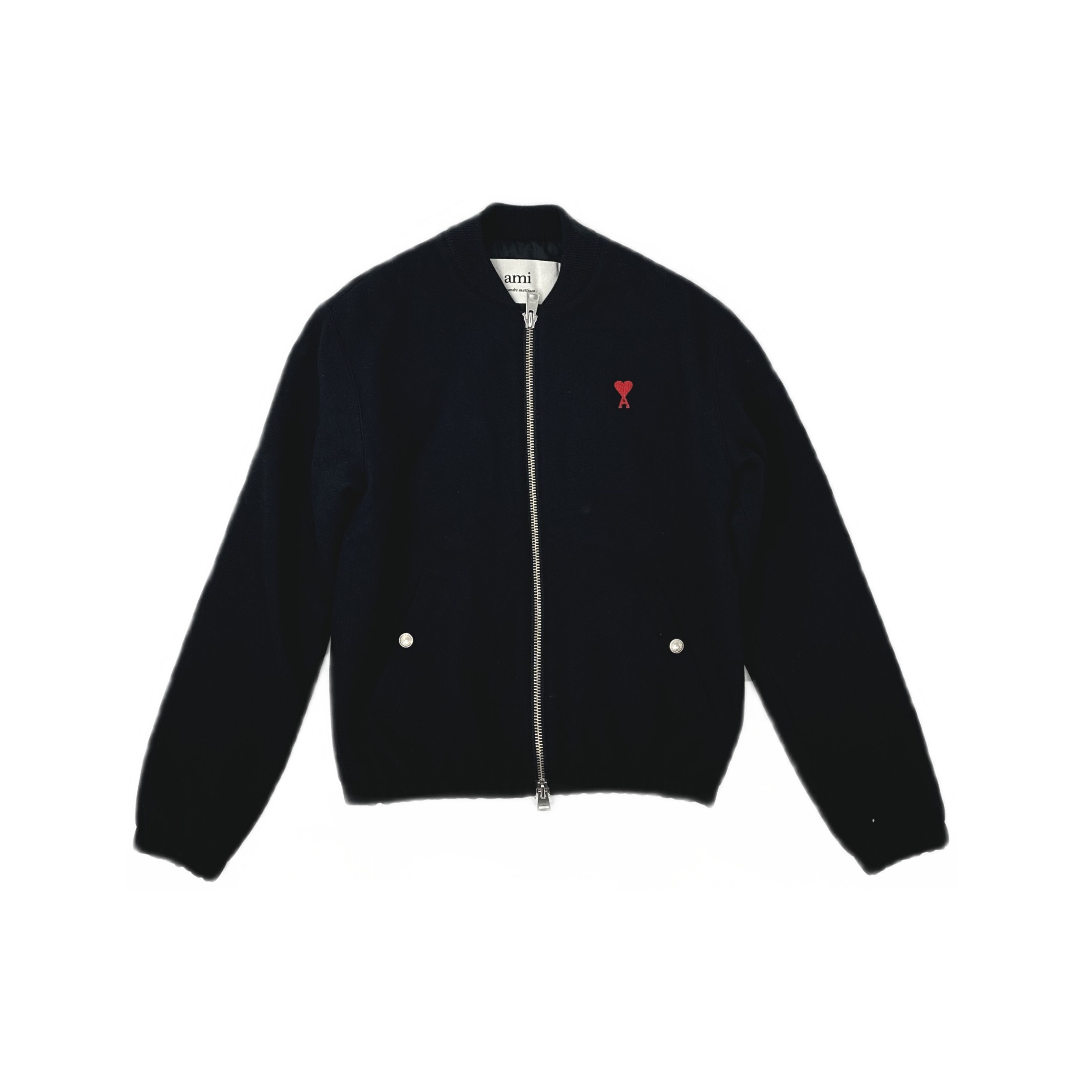 AMI Ami Paris Heart Logo Bomber Jacket XS Size US XS / EU 42 / 0 - 1 Thumbnail