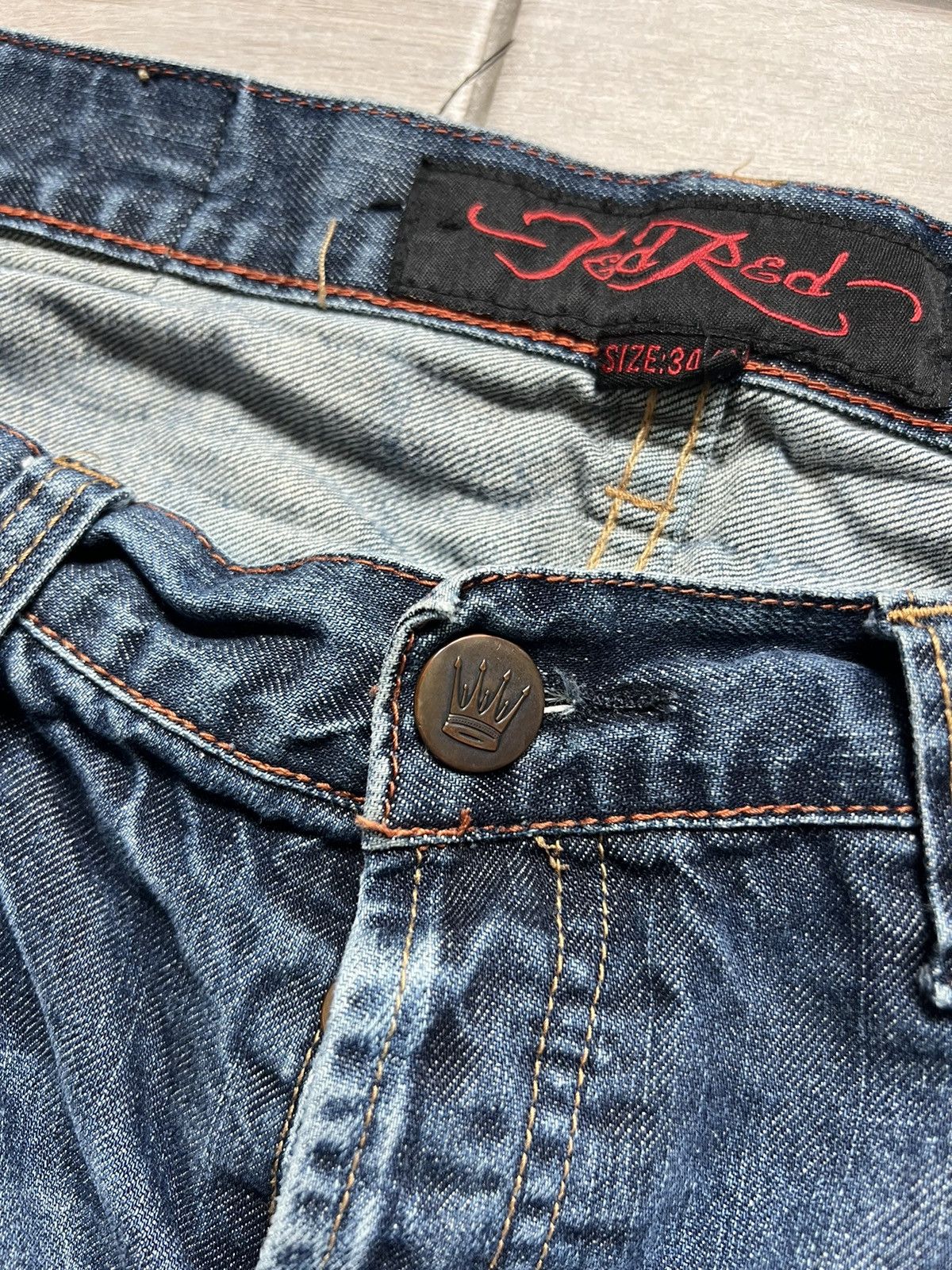 Ed Hardy Vintage Style Ed Hardy Jeans Pants Y2K Avangarde Size US 34 / EU 50 - 16 Thumbnail