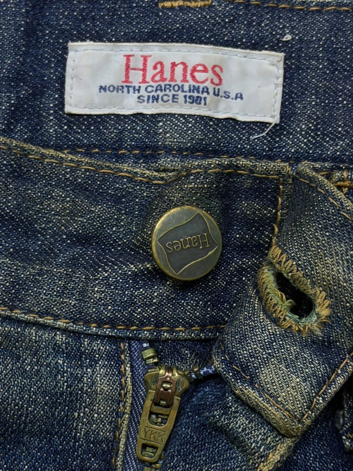 Hanes Vintage Hanes Jeans Made in USA 90s | Vintage Faded Mud Wash Size US 30 / EU 46 - 9 Thumbnail