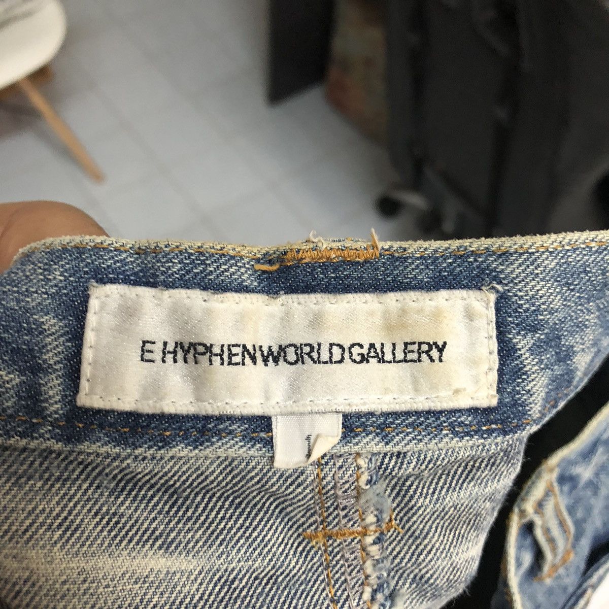 Japanese Brand Ehypen World Gallery double waist Blue Denim Pants #A1008 Size US 30 / EU 46 - 20 Thumbnail