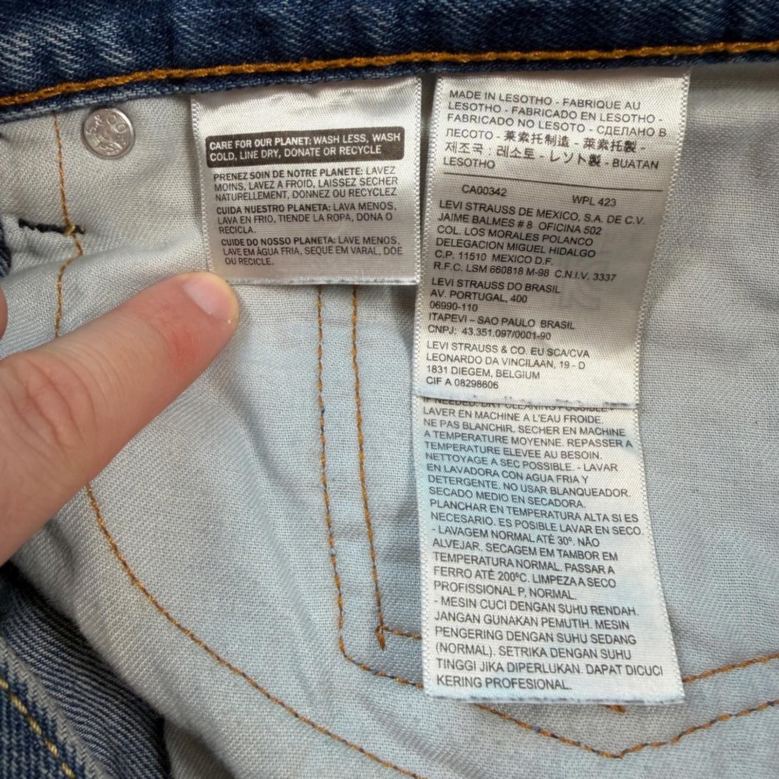 Levi's Levis 505 Jeans Men 36x32 Regular Fit Blue Denim Straight Size US 36 / EU 52 - 7 Thumbnail
