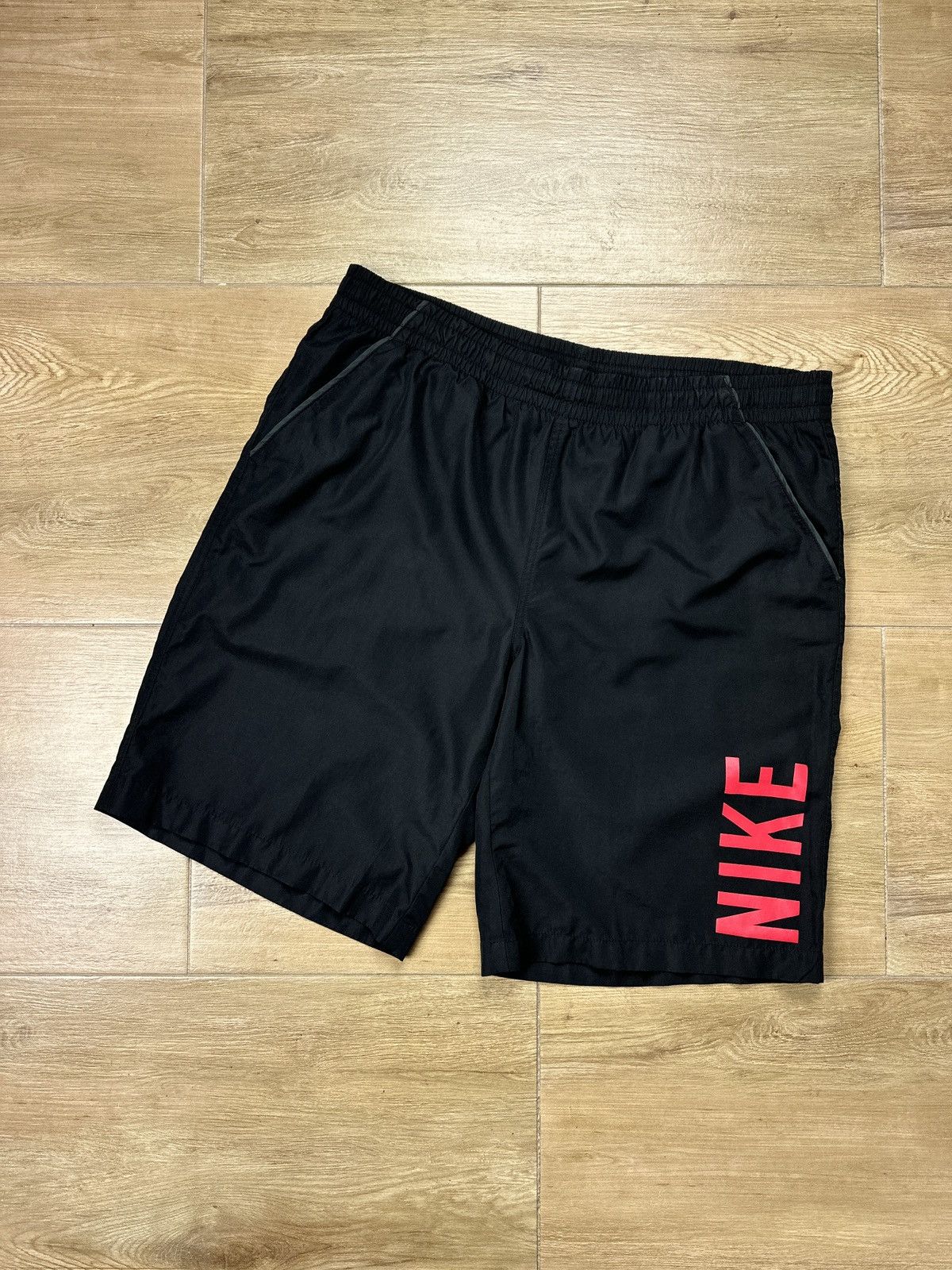 Nike × Vintage Vintage Y2K Nike Big Logo Nylon Shorts Size US 34 / EU 50 - 1 Thumbnail