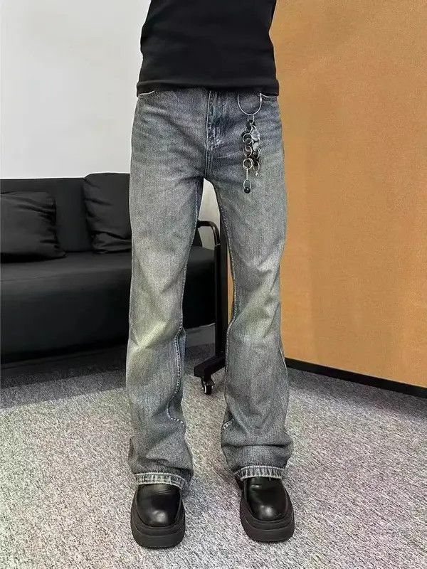 VIBE Washed distressed micro-flare retro baggy jeans Size US 30 / EU 46 - 4 Thumbnail