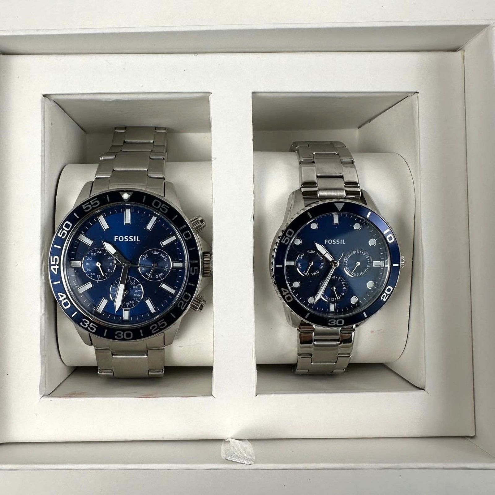 Fossil Fossil His and Hers Multifunction Stainless Steel Watch Box Size ONE SIZE - 2 Thumbnail