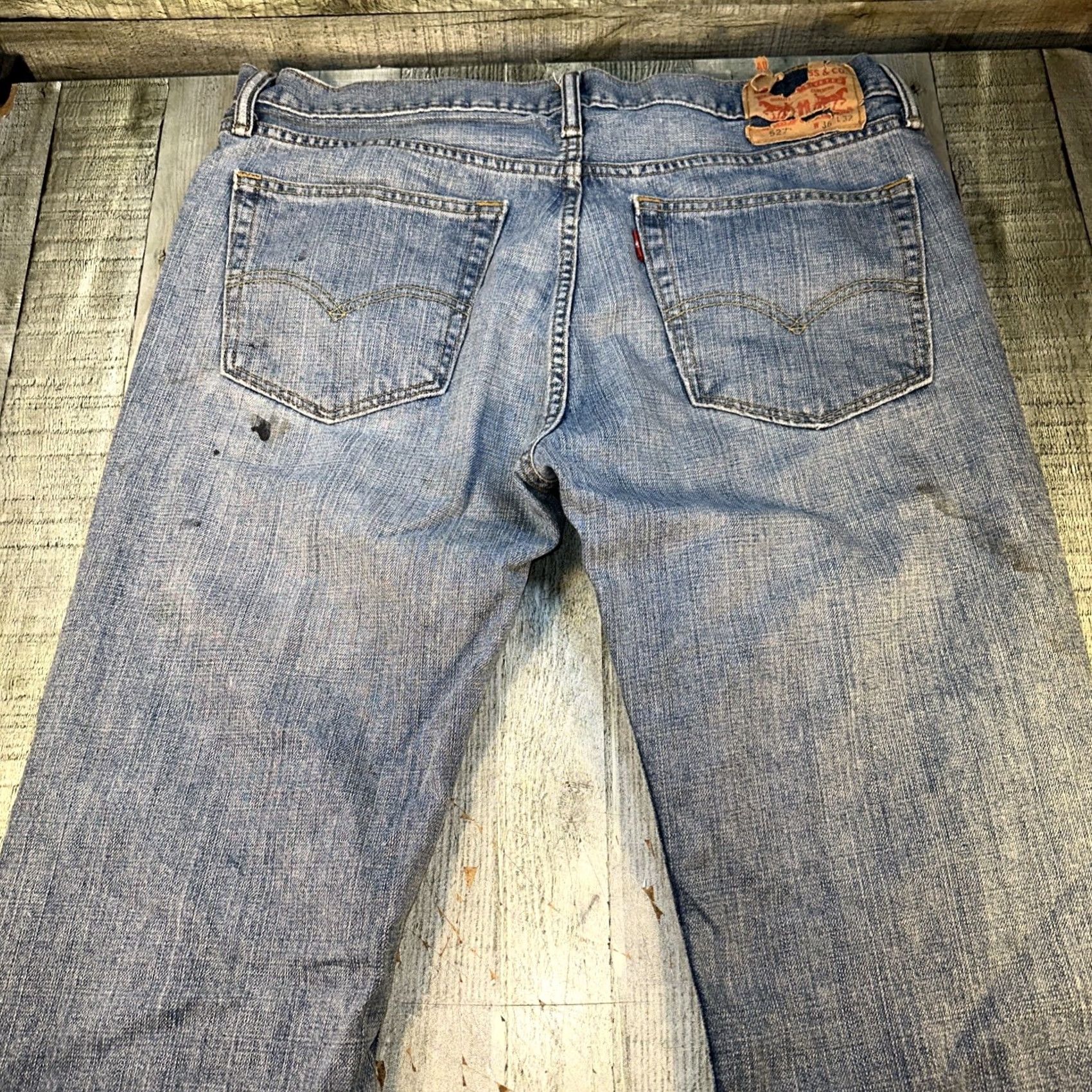 Levi's Levi's 527 Slim Boot Cut Jeans Mens 36x32 Blue Denim Regular Zip Button Size US 36 / EU 52 - 4 Thumbnail