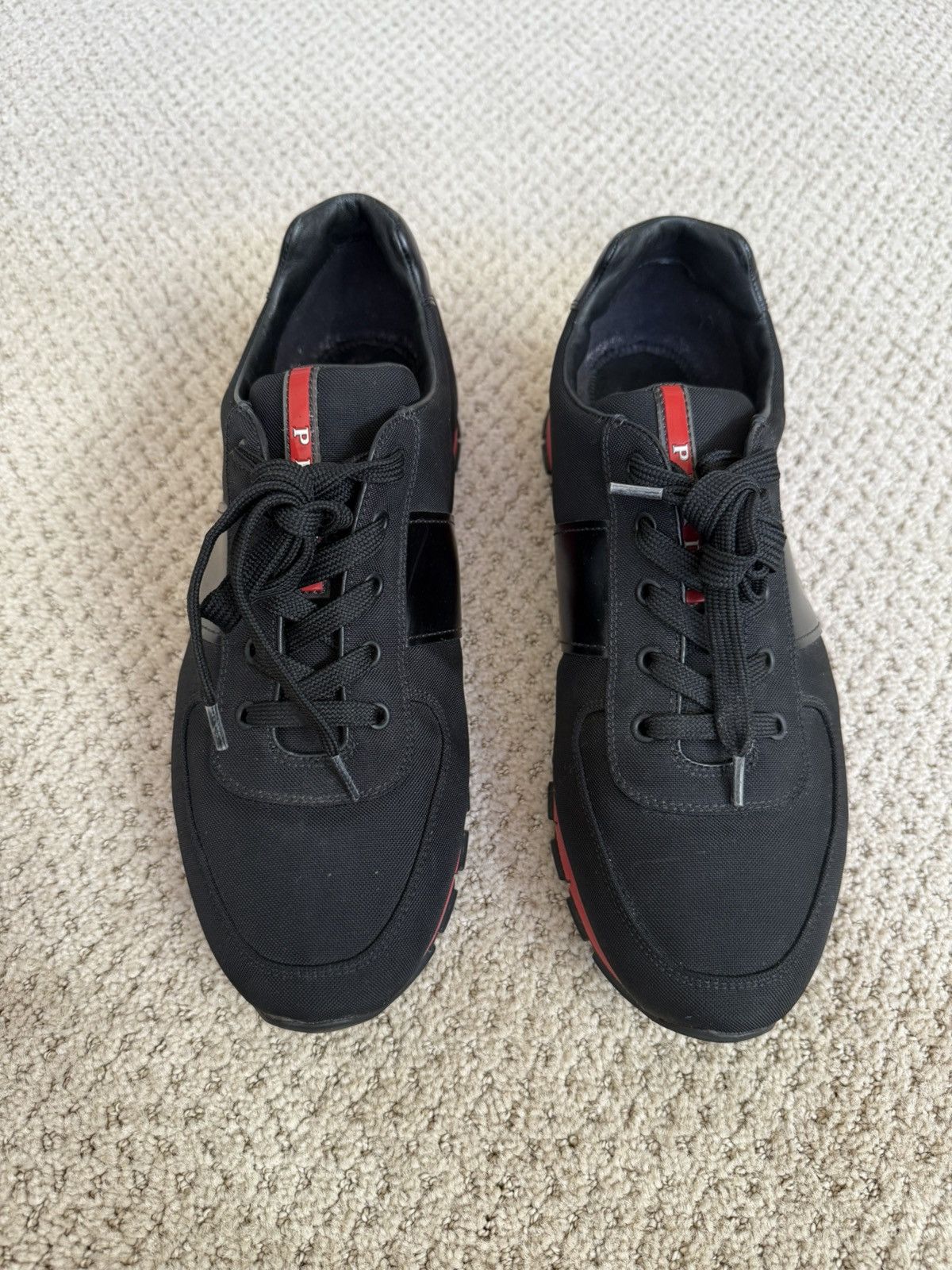 Prada ****RARE PRADA MATCH RACE NYLON LEATHER SNEAKERS Size US 10 / EU 43 - 2 Thumbnail