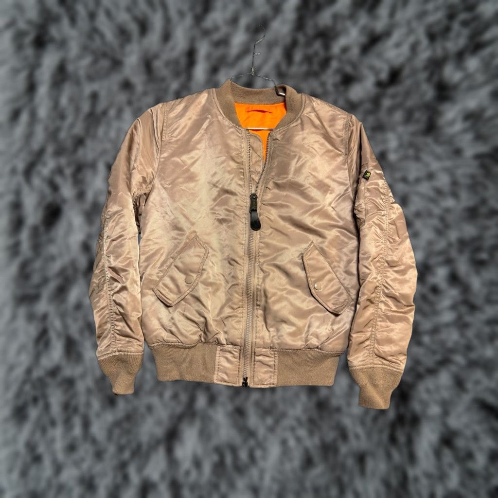 Alpha Industries VINTAGE Alpha Industries Bomber Jacket XS Brown Zip Reversible Insulated Size US XS / EU 42 / 0 - 1 Thumbnail